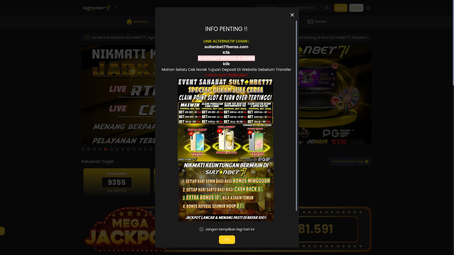 website screenshot of https://sultanbet77kim.com/