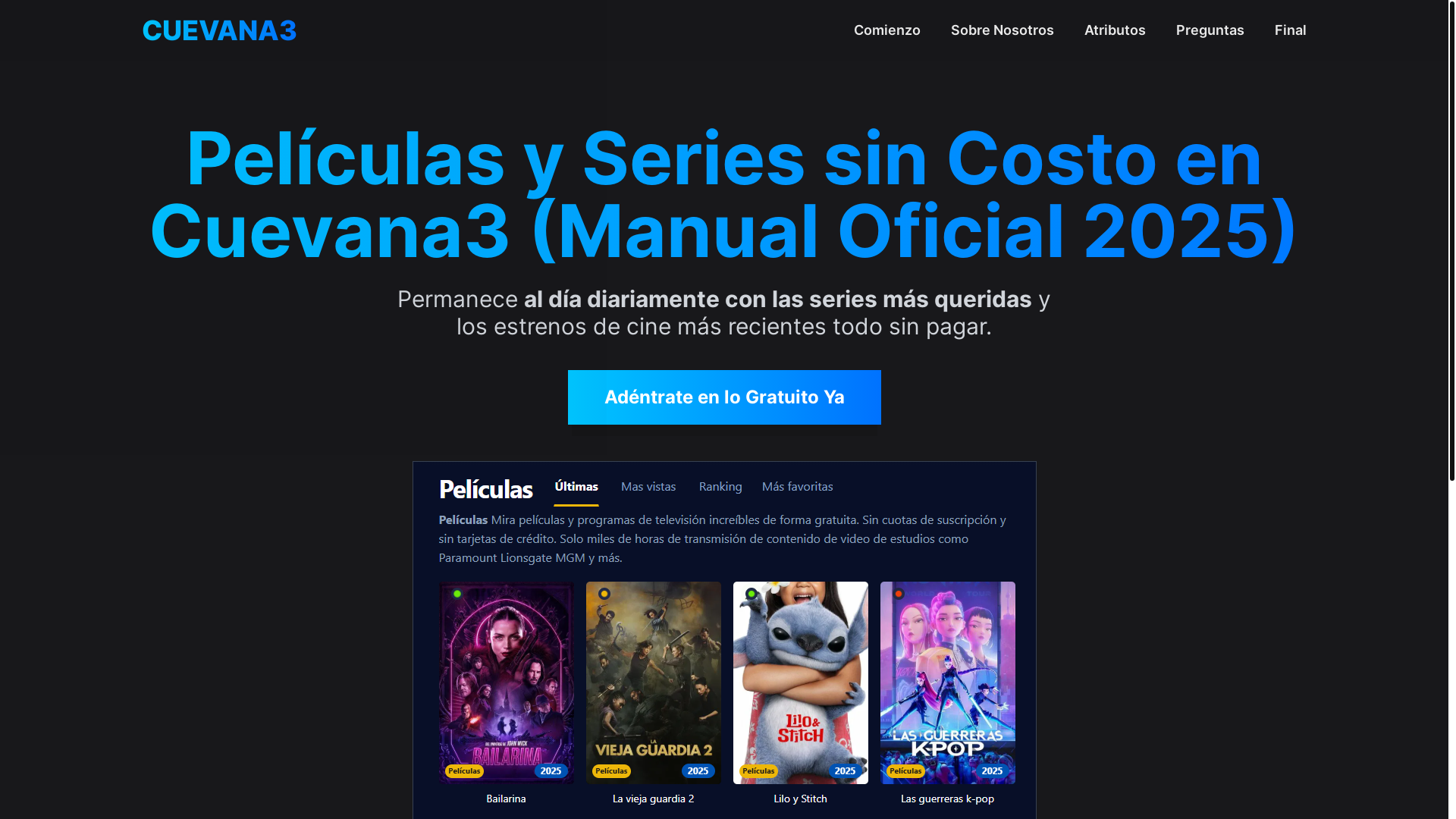 website screenshot of https://cuevana3-3wfw.pages.dev/