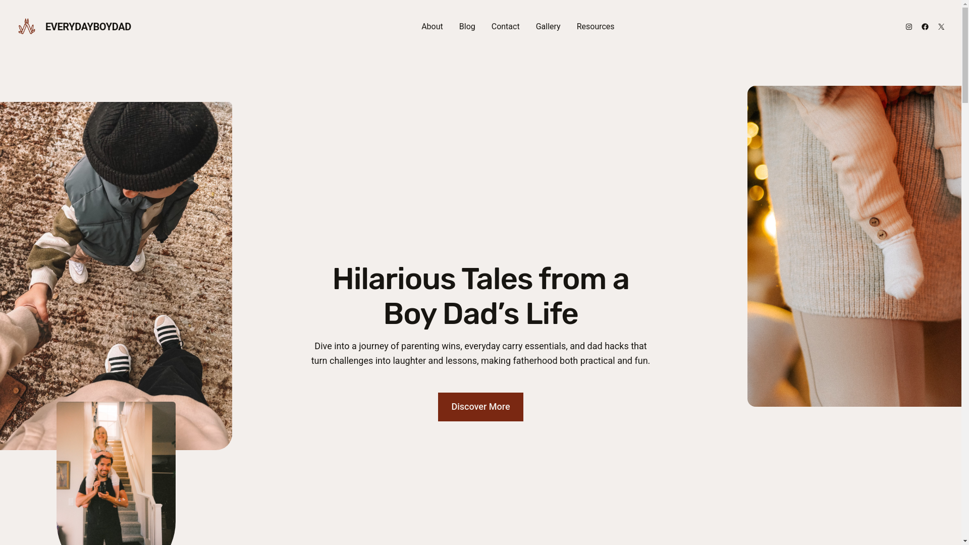 website screenshot of https://everydayboydad.com/