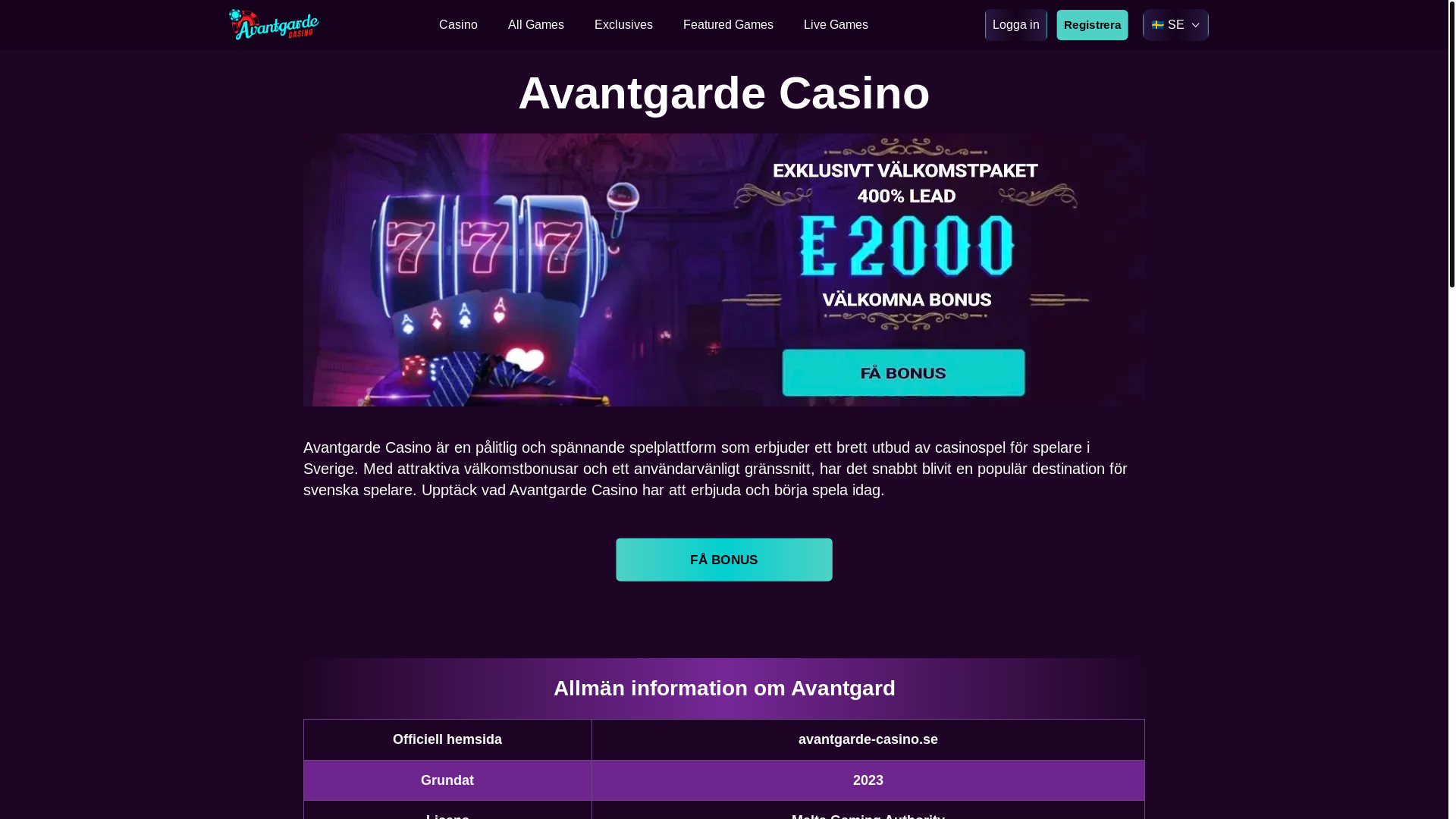 website screenshot of https://avantgarde-casino-se-6208.pages.dev/