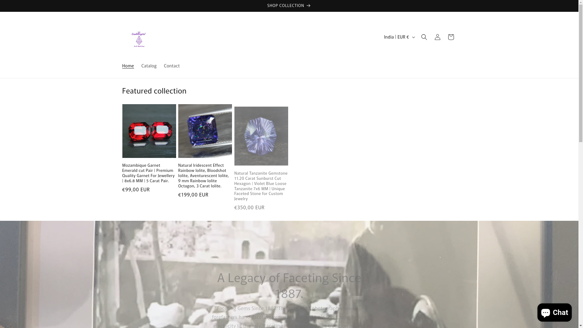website screenshot of https://zaidfacets.shop/