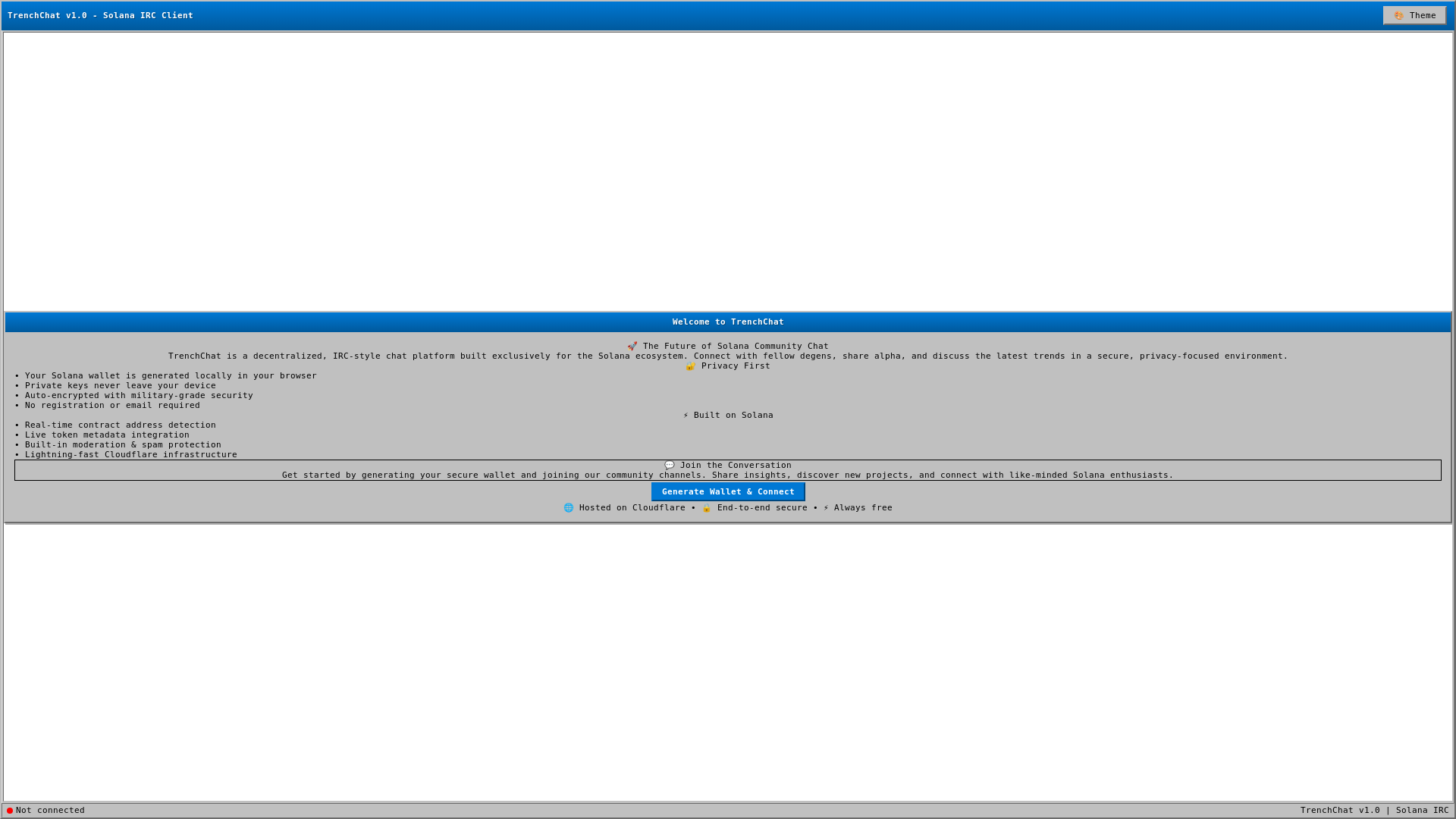 website screenshot of https://trenchchat.pages.dev/