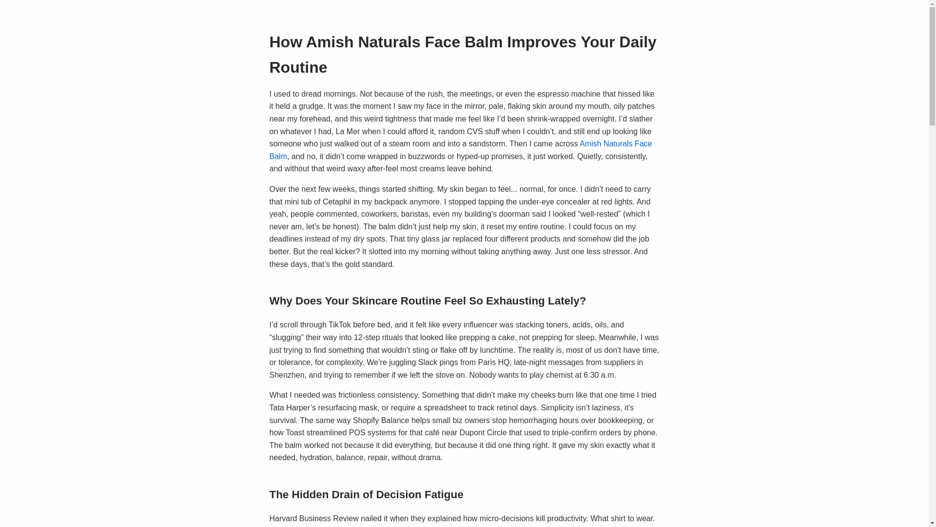 website screenshot of https://amish-naturals-face-balm.pages.dev/