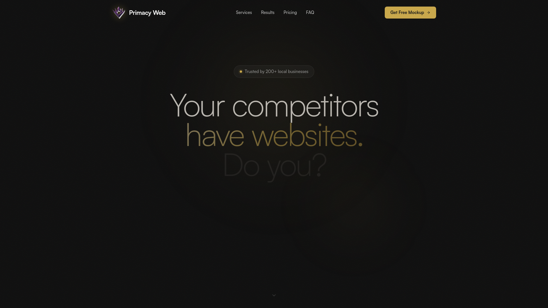 website screenshot of https://primacysites.com