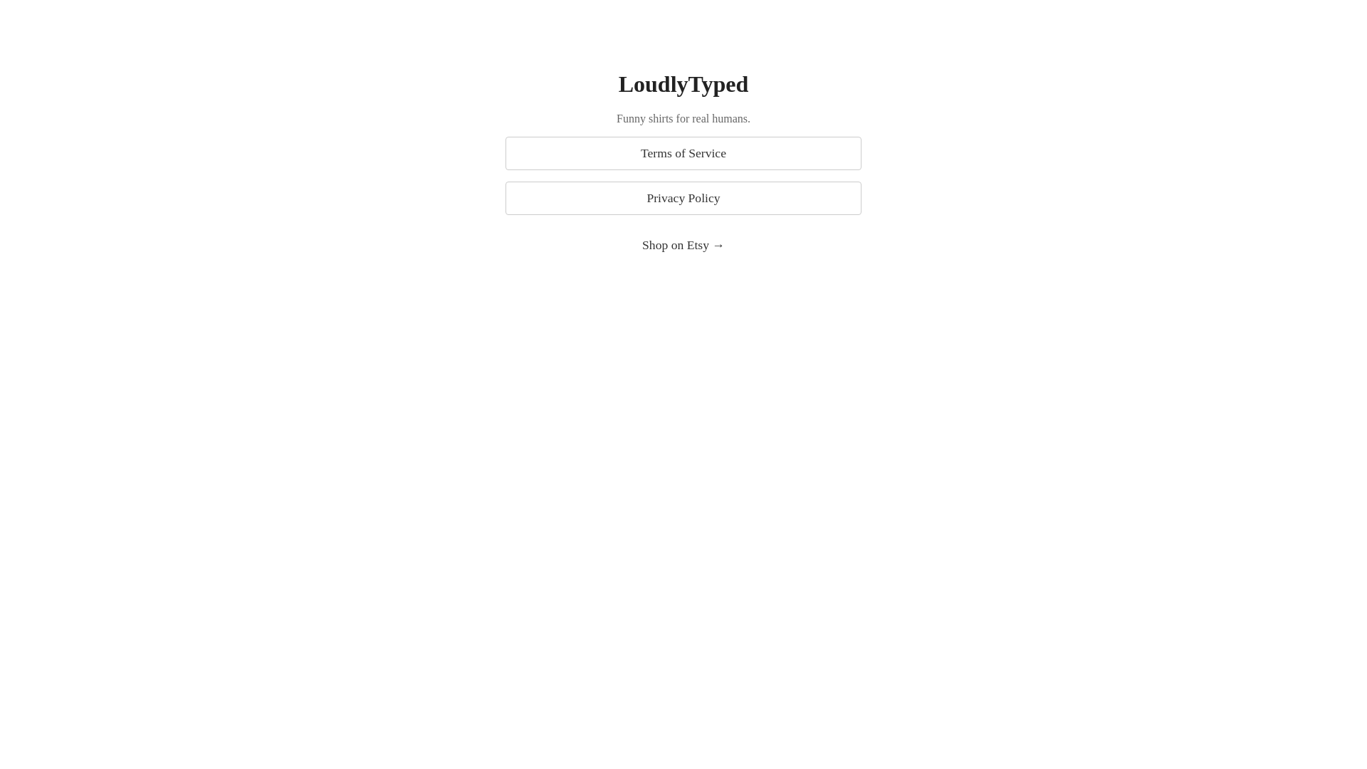website screenshot of https://loudlytyped.com/