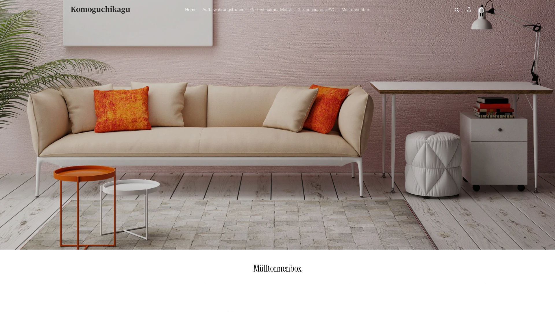 website screenshot of https://komoguchikagu.com/