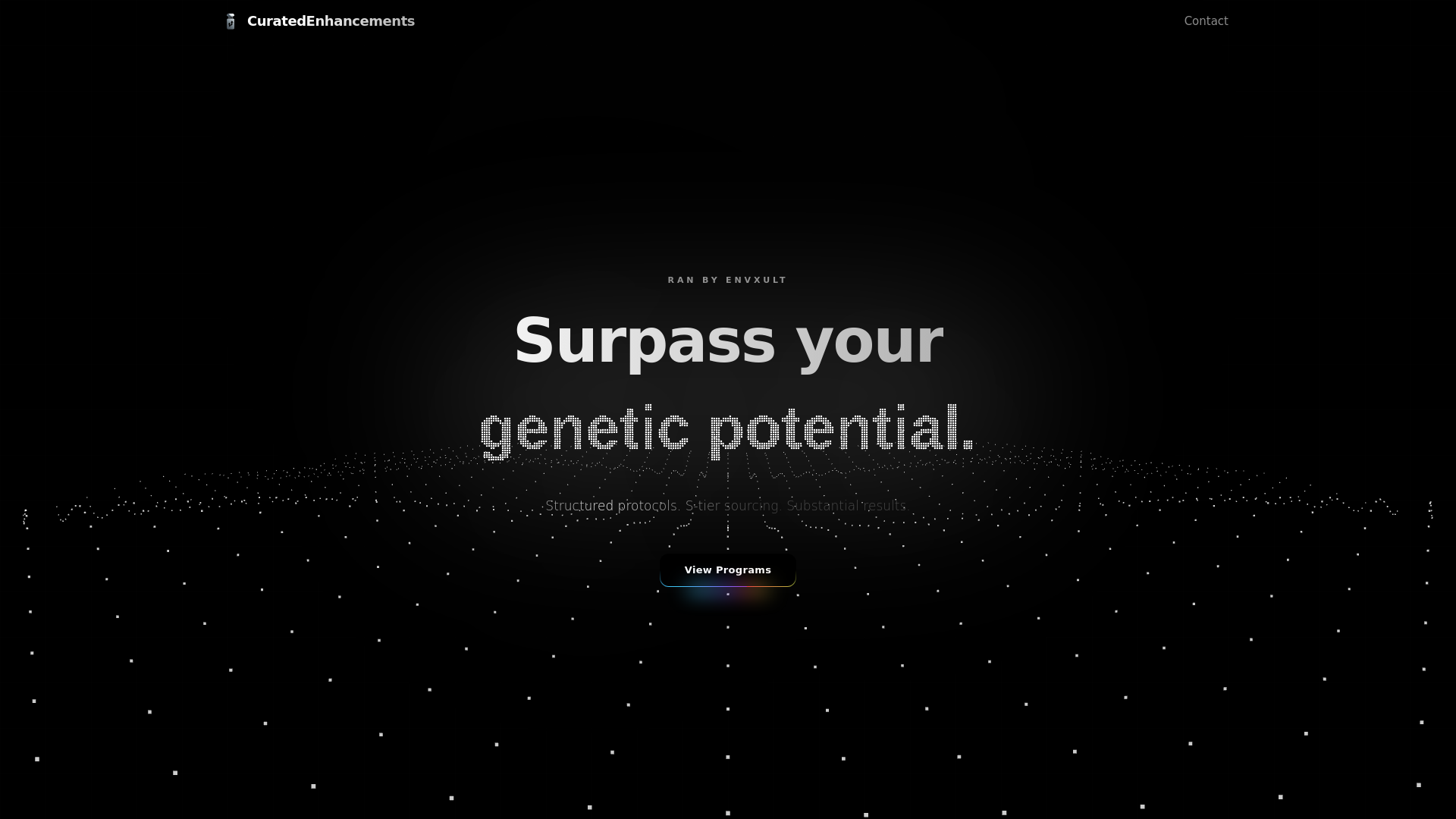 website screenshot of https://curatedenhancements.com/