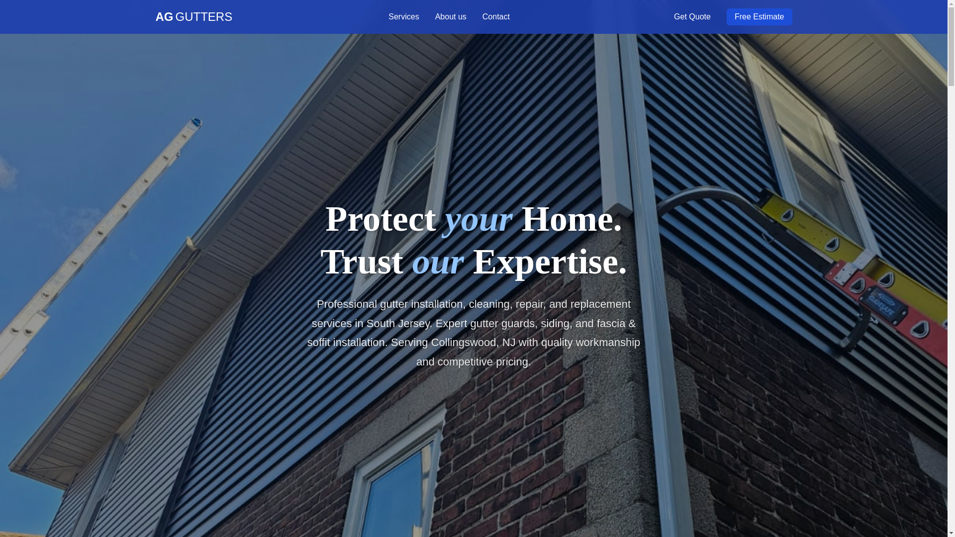 website screenshot of https://ag-gutters.pages.dev/