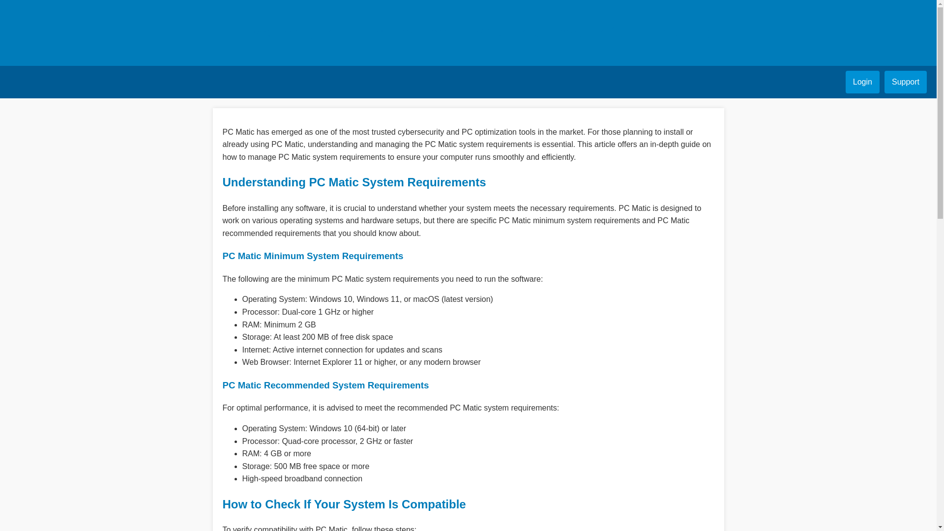 website screenshot of https://pcmaticsystemrequirements.pages.dev/