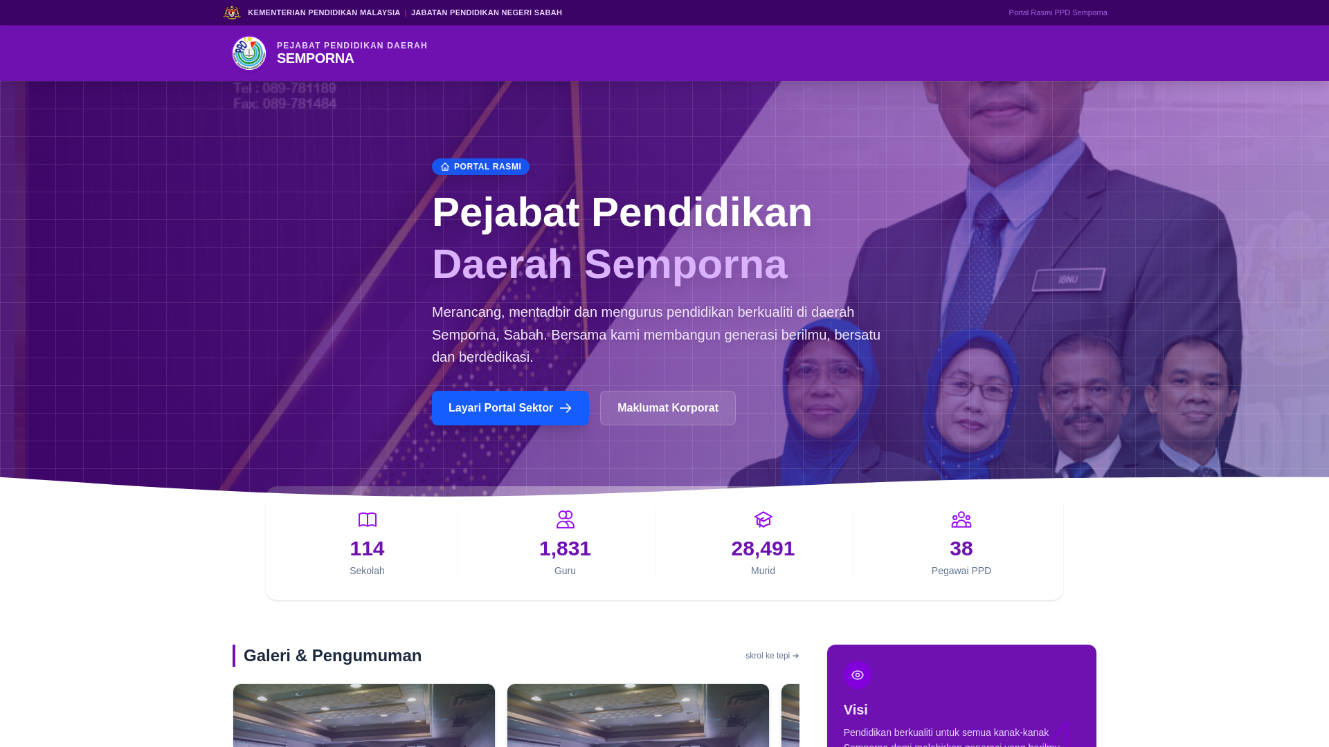website screenshot of https://ppd-semporna-demo.pages.dev/