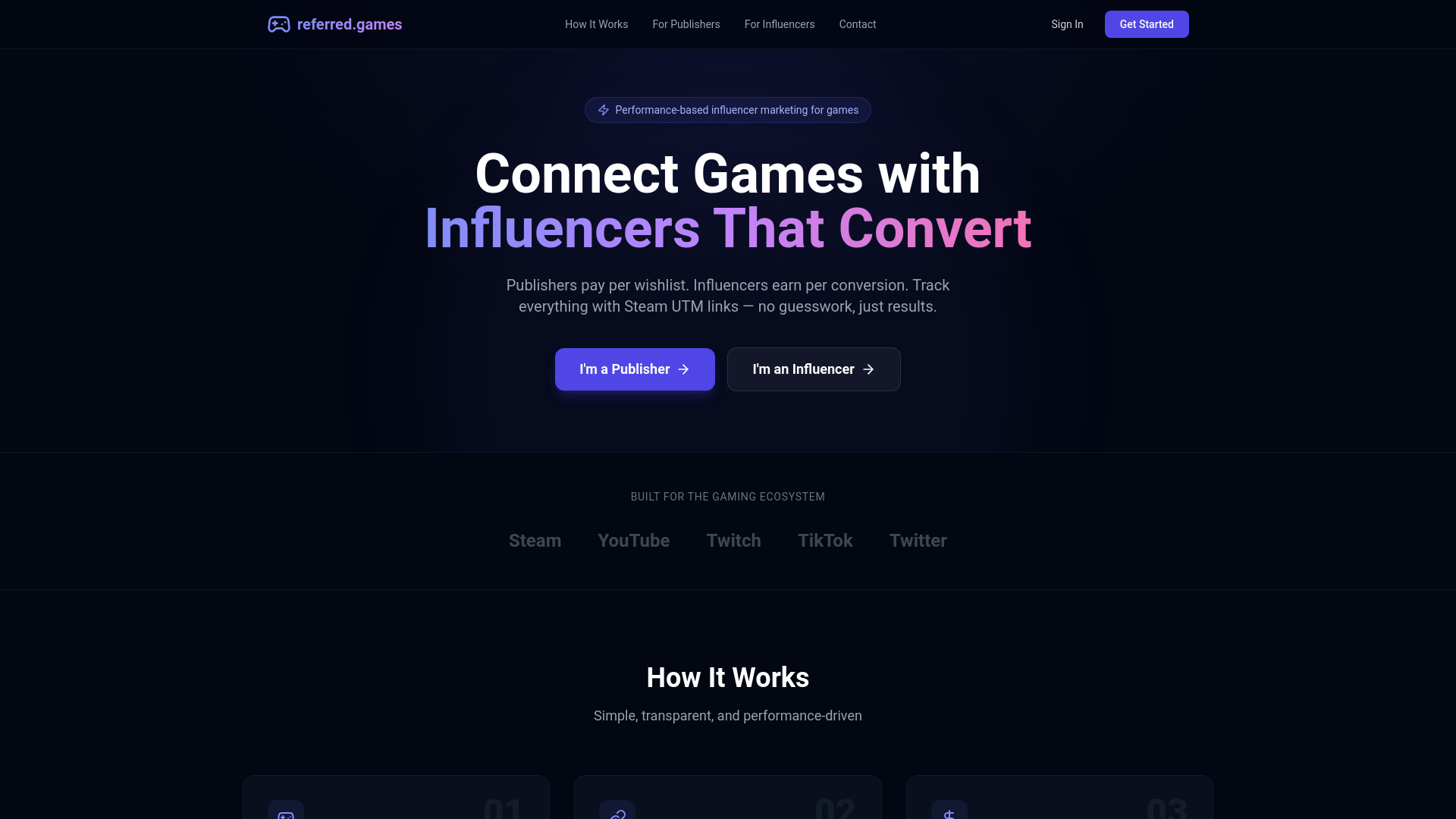 website screenshot of https://gamesin.bio/