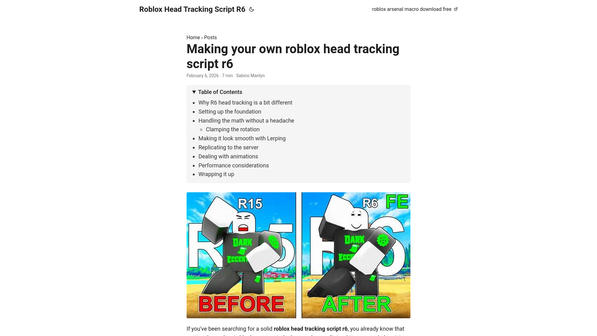 website screenshot of https://roblox-head-tracking-script-r6.pages.dev/