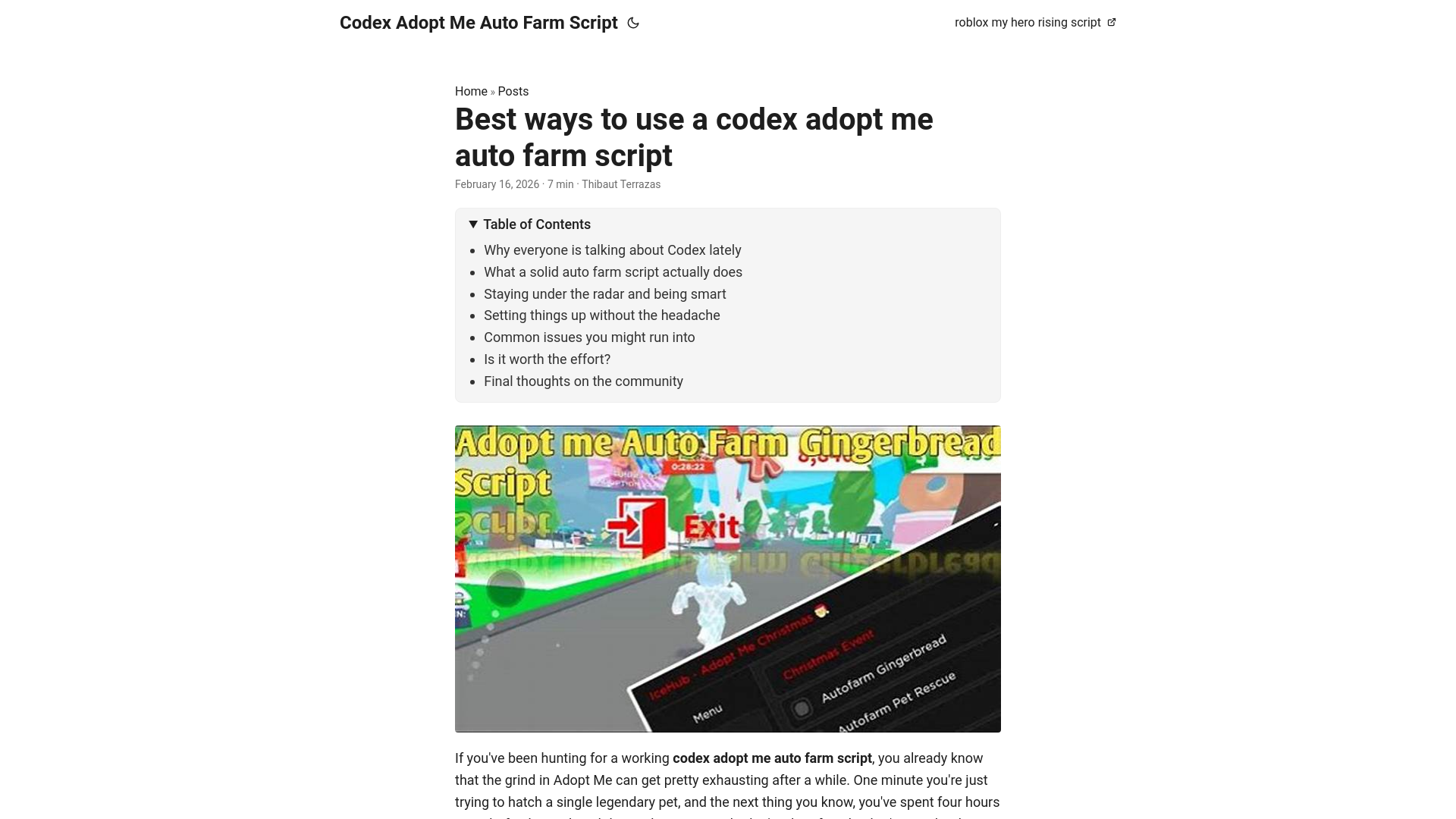 website screenshot of https://codex-adopt-me-auto-farm-script.pages.dev/