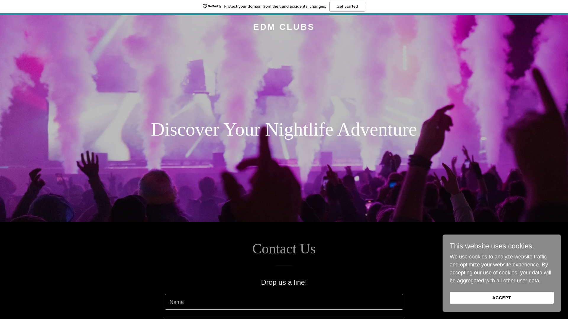 website screenshot of https://edmclubs-la.com/