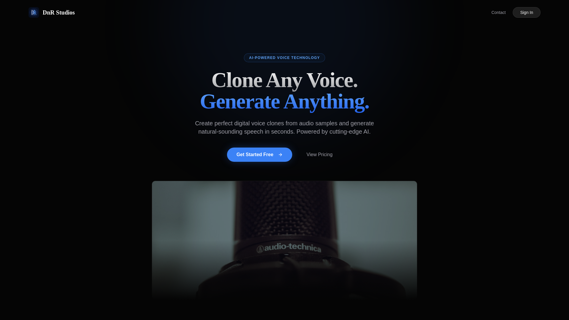 website screenshot of https://dnrstudios.xyz/