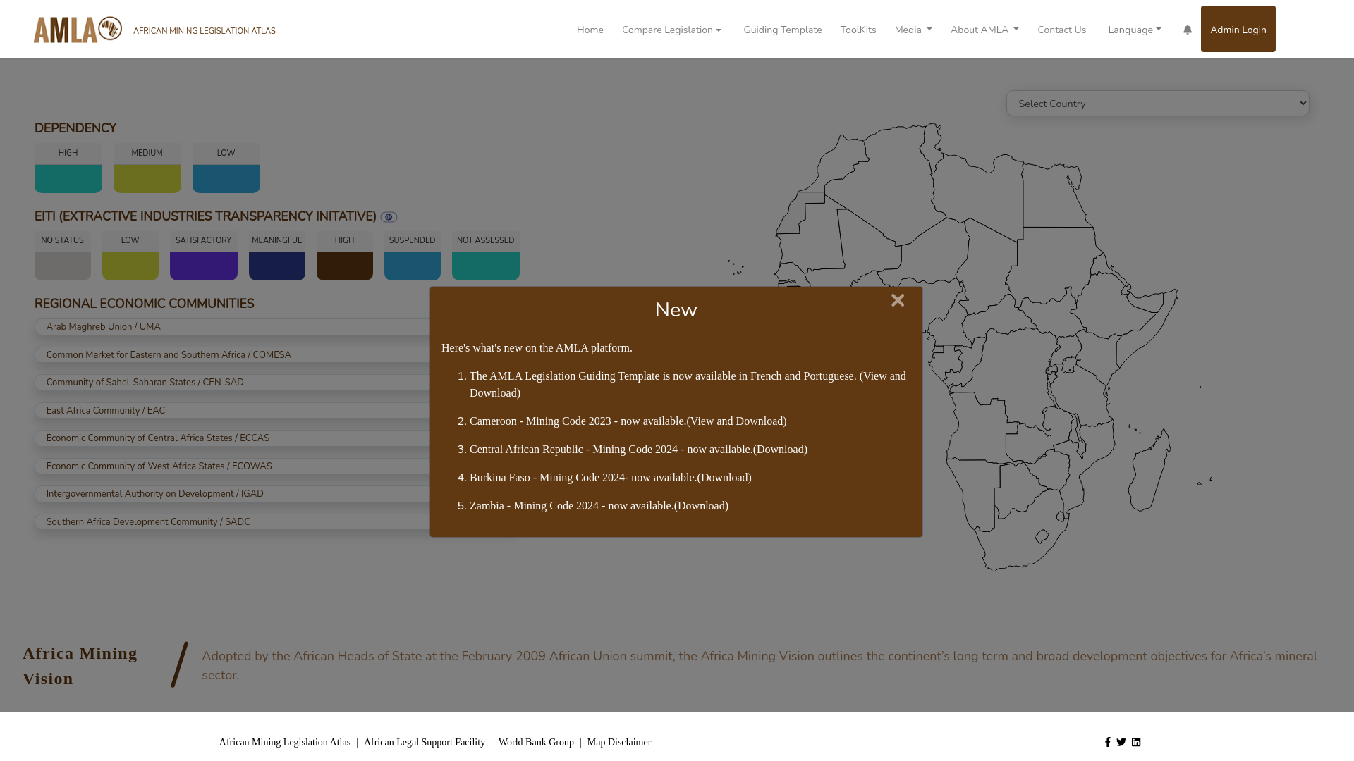 website screenshot of https://www.a-mla.org/
