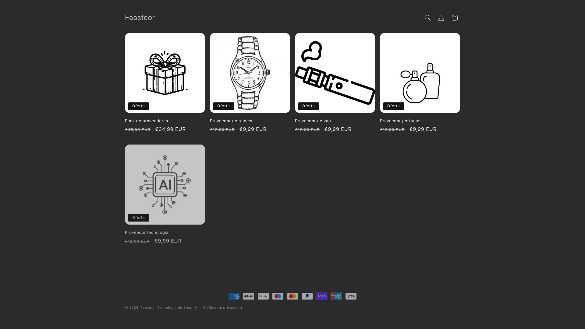 website screenshot of https://faastcor.shop/
