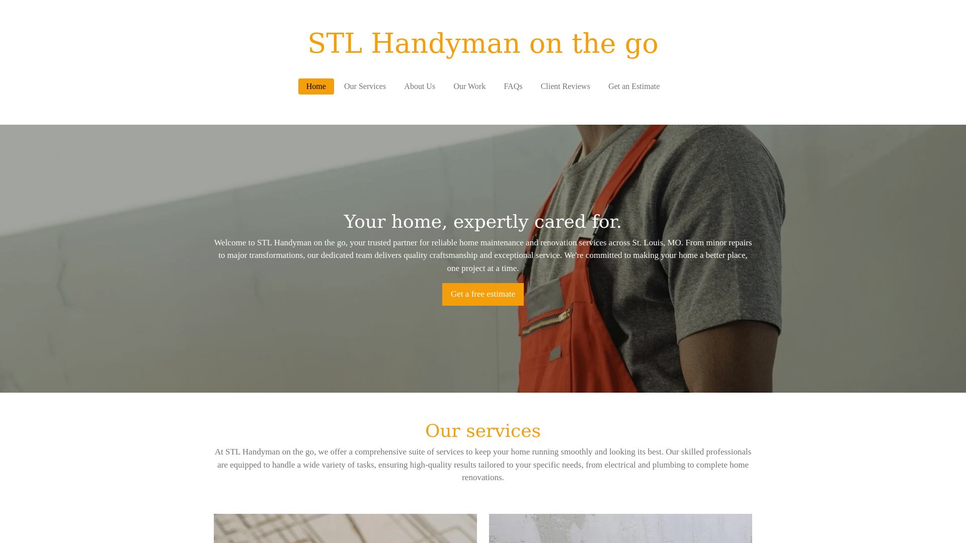 website screenshot of https://eliteservicesstl.com/
