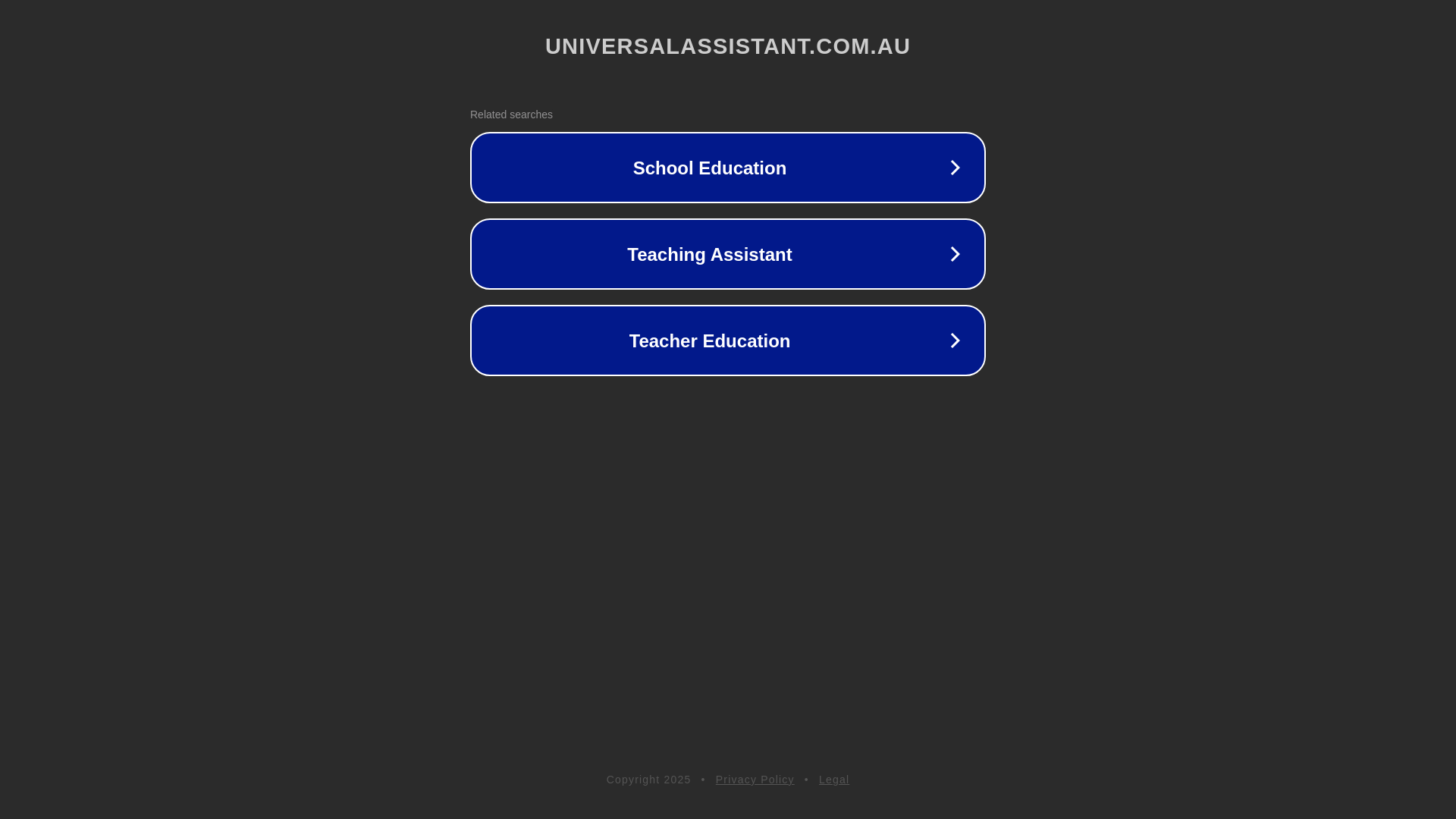 website screenshot of https://universalassistant.com.au/