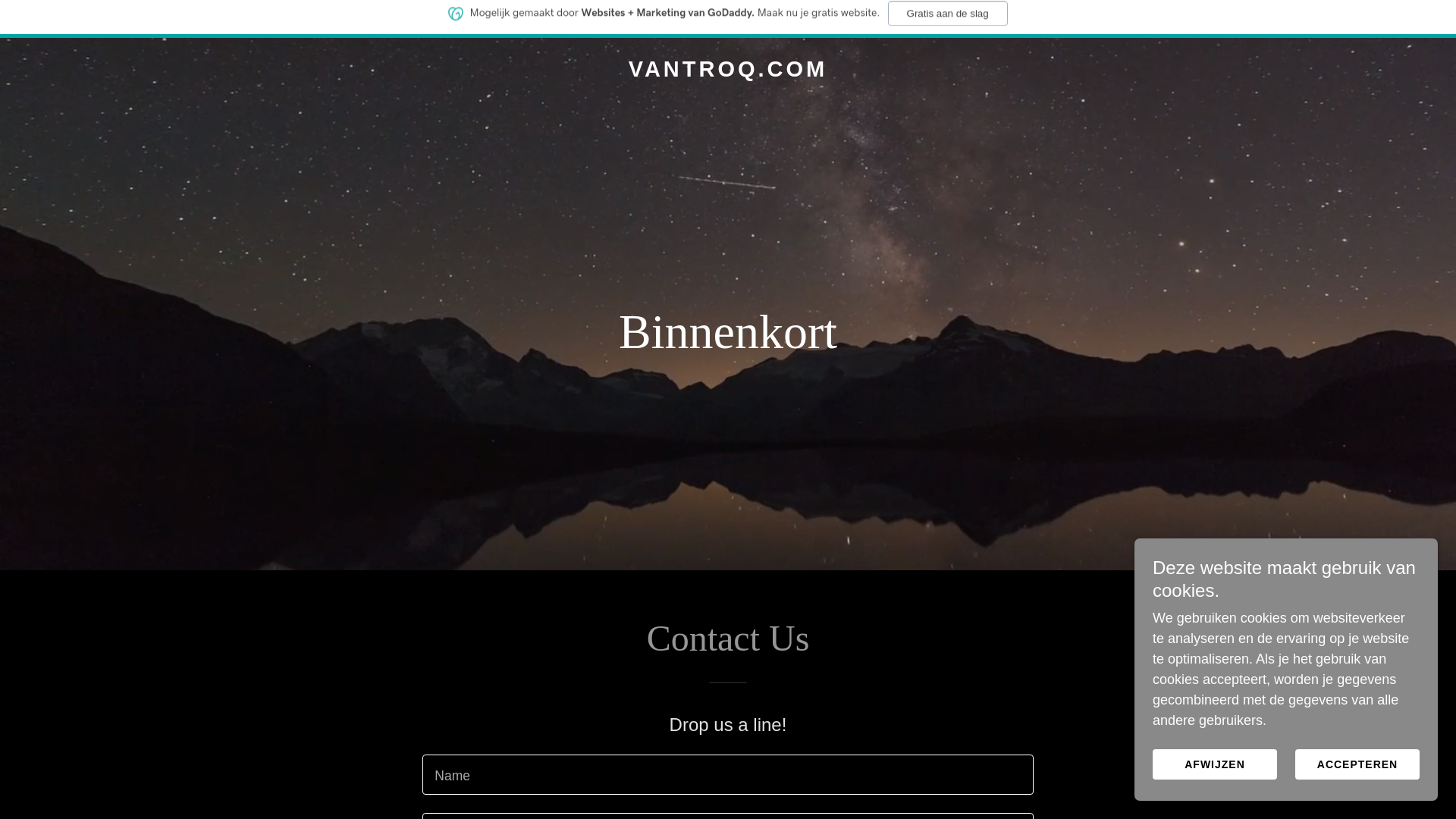 website screenshot of https://vantroq.com/