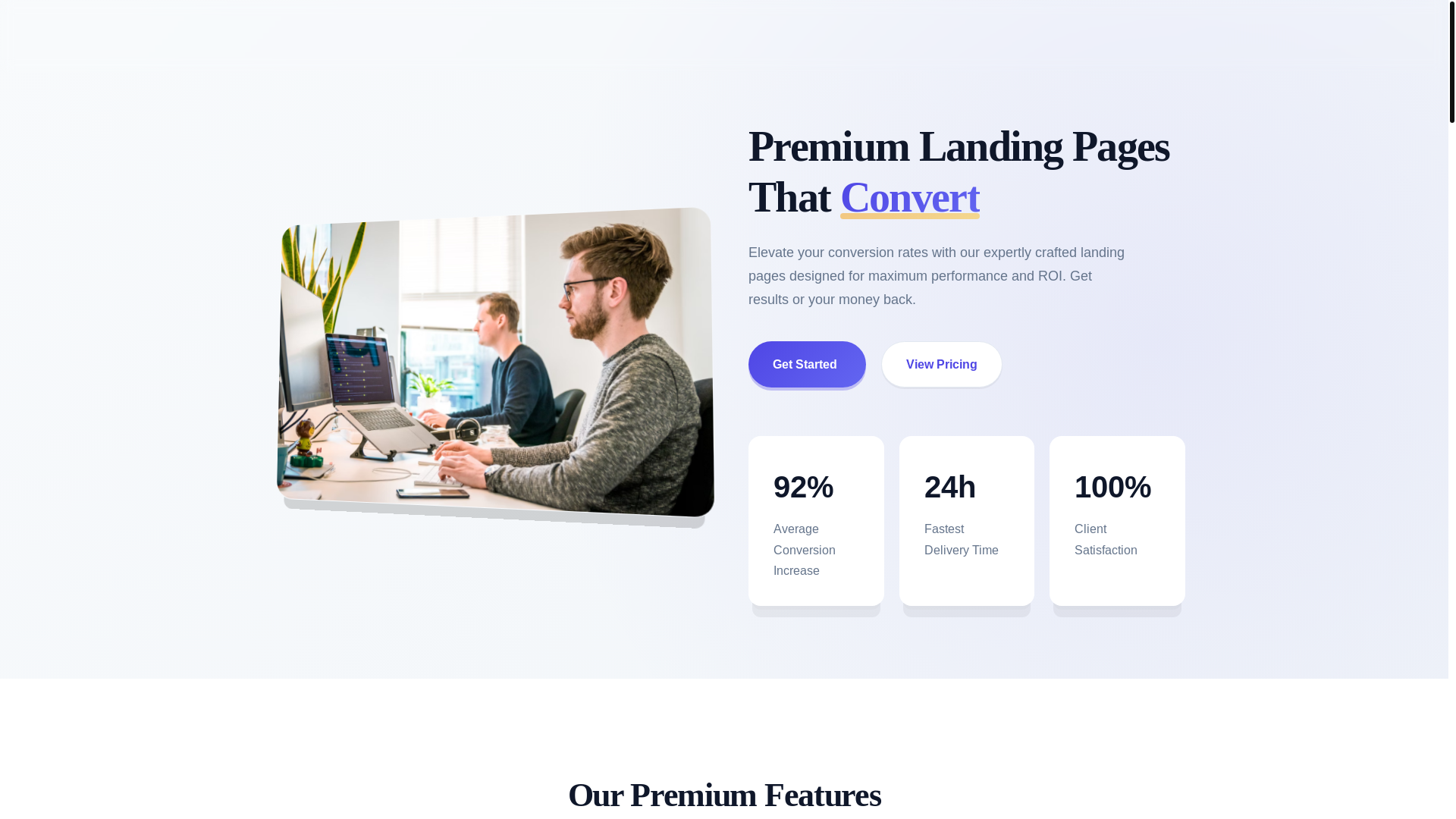 website screenshot of https://pagelandingpilot.com/