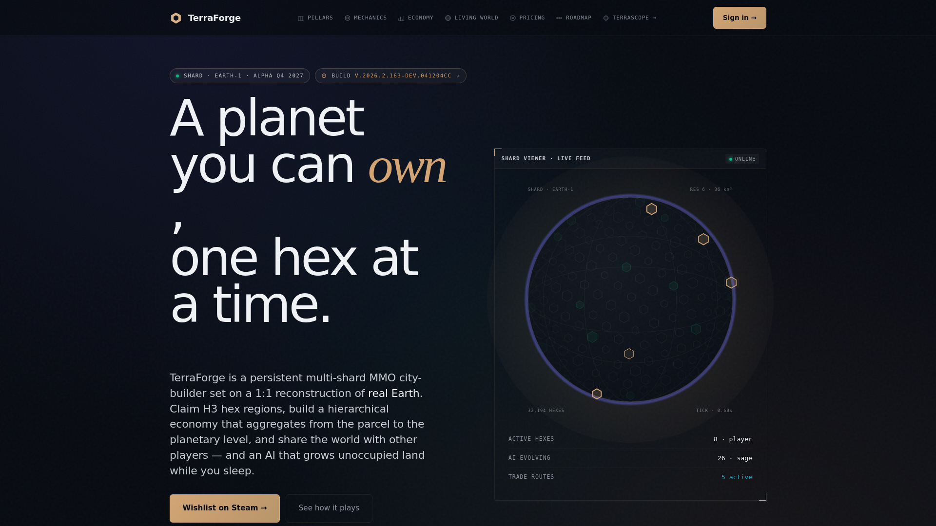 website screenshot of https://oblivions.garden/