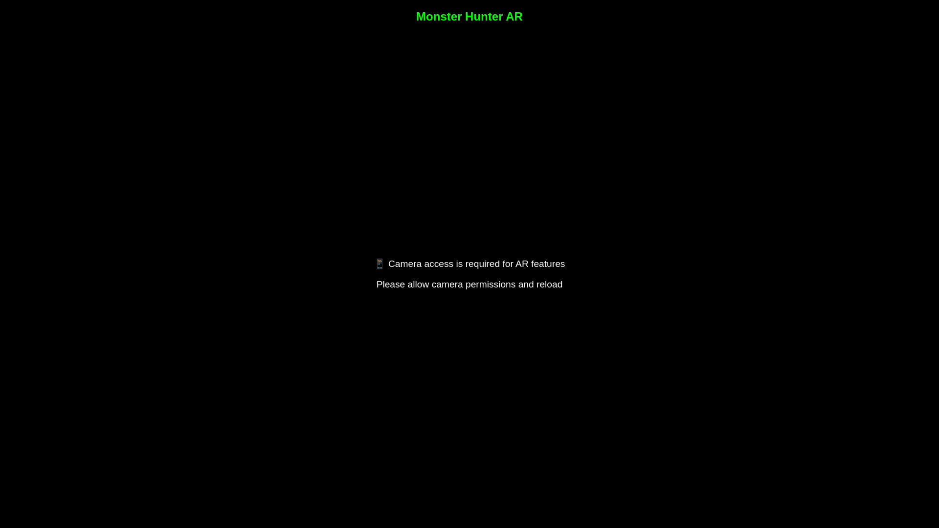 website screenshot of https://monsterhunterar.com/