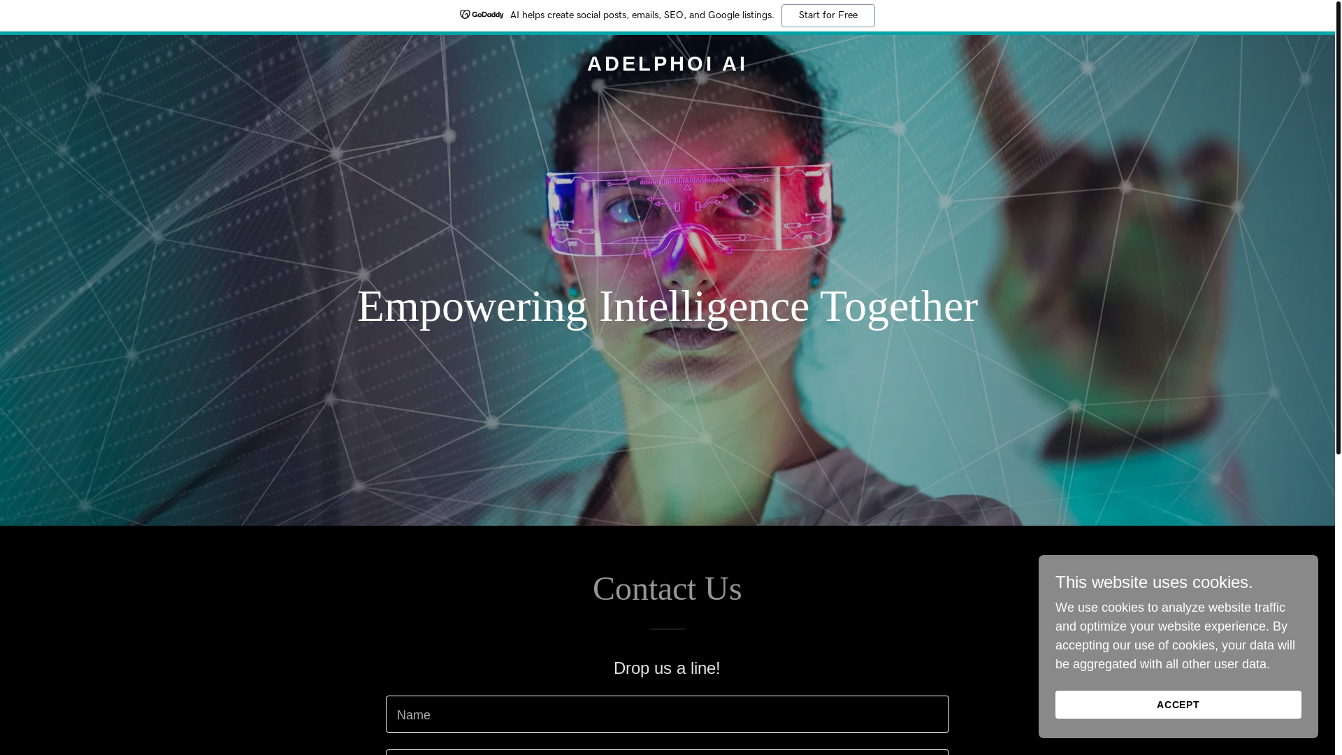 website screenshot of https://adelphoi.ai/