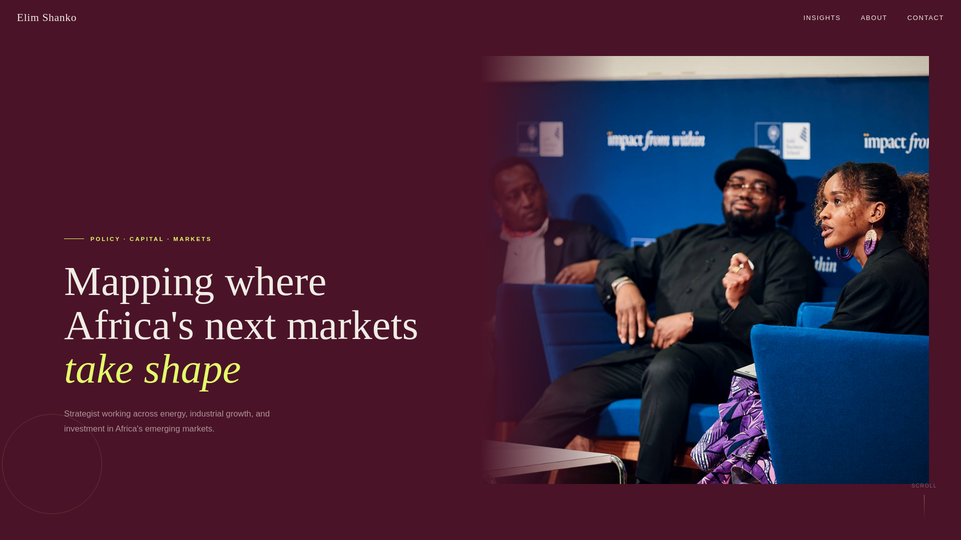 website screenshot of https://elim-shanko.com/