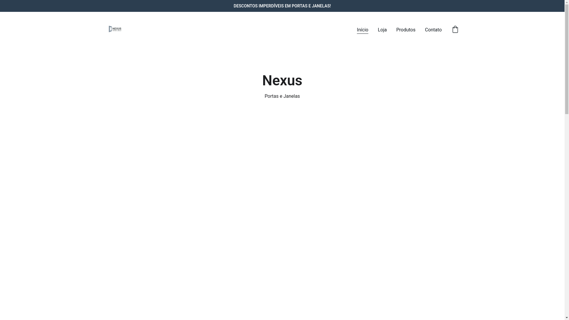 website screenshot of https://nexusportasejanelas.com.br/