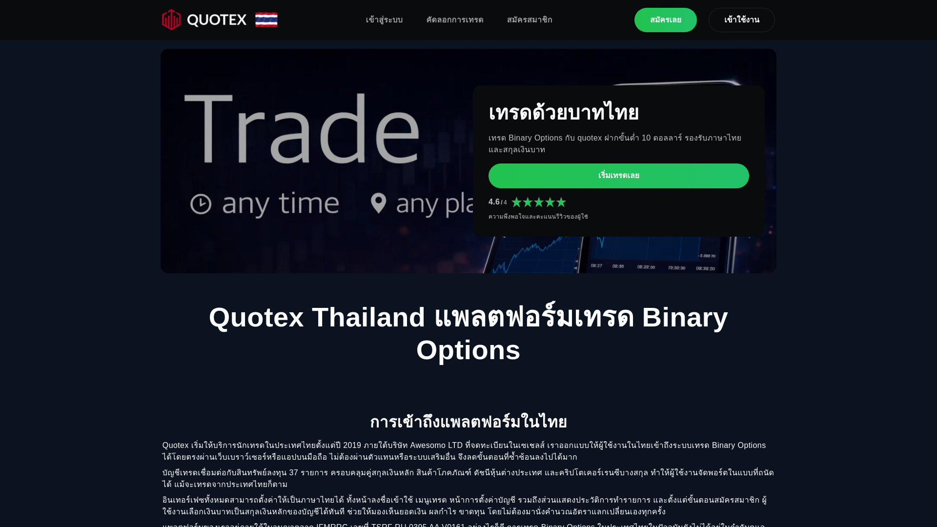 website screenshot of https://thailand-quotex-com.pages.dev/