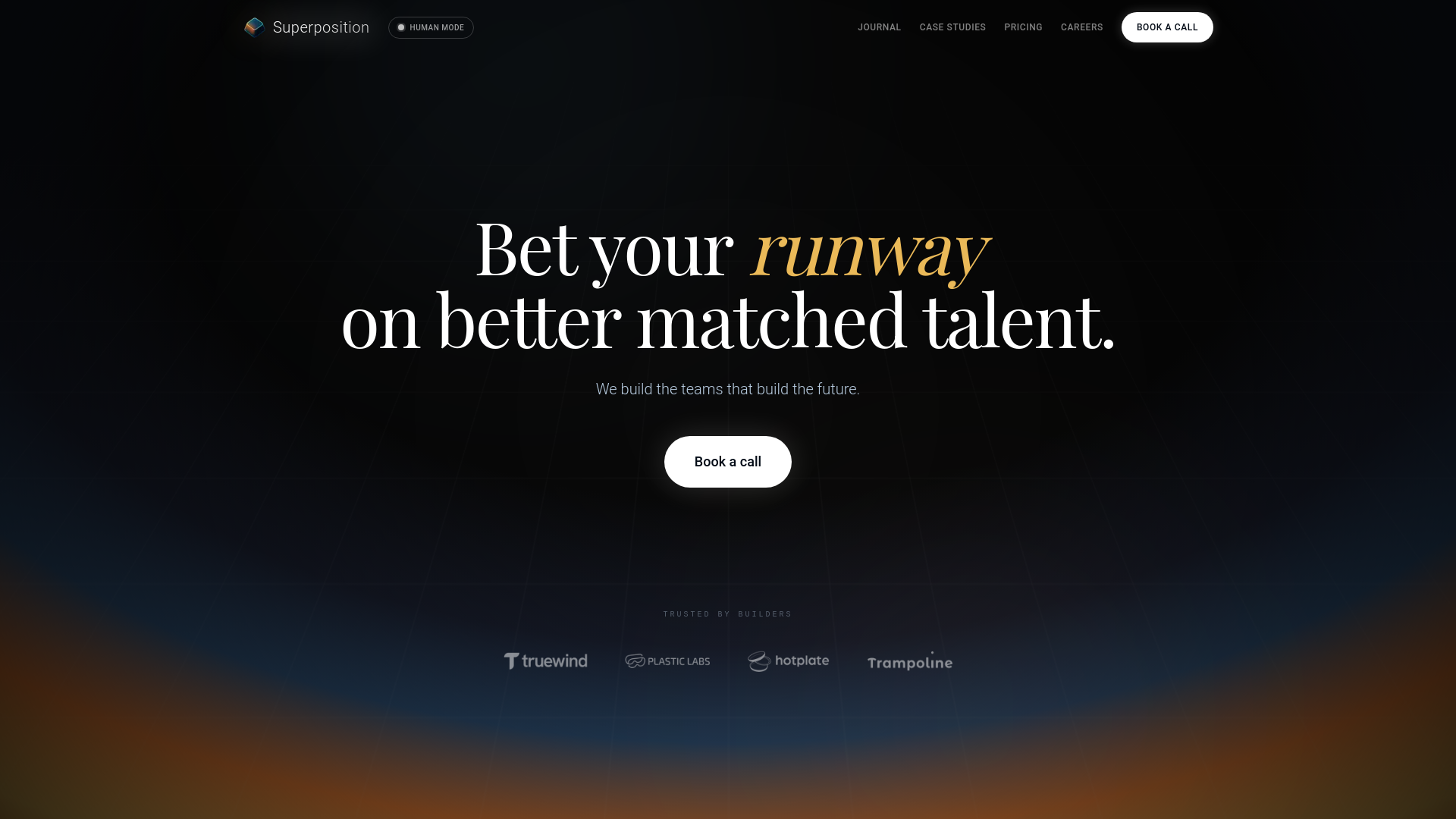 website screenshot of https://thesuperpositionaiinc.com