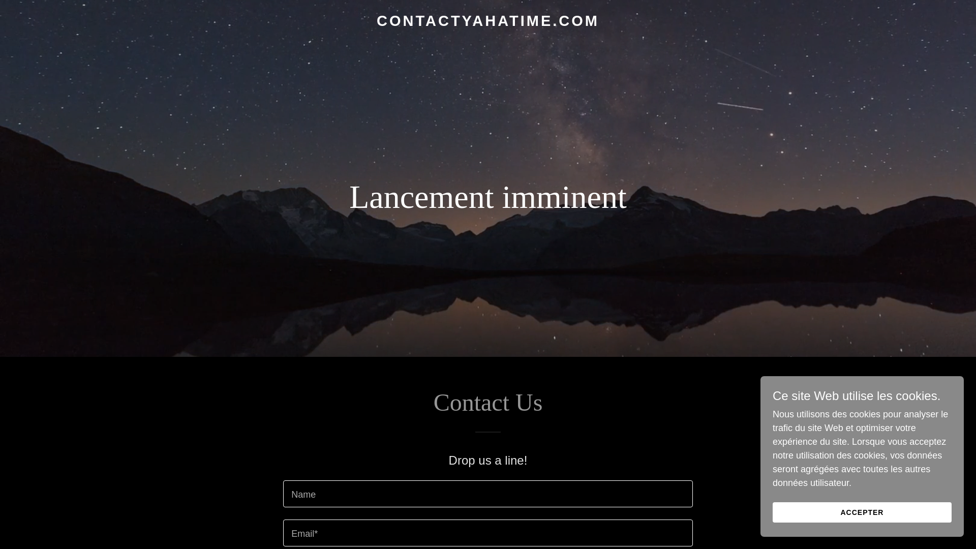 website screenshot of https://contactyahatime.com/