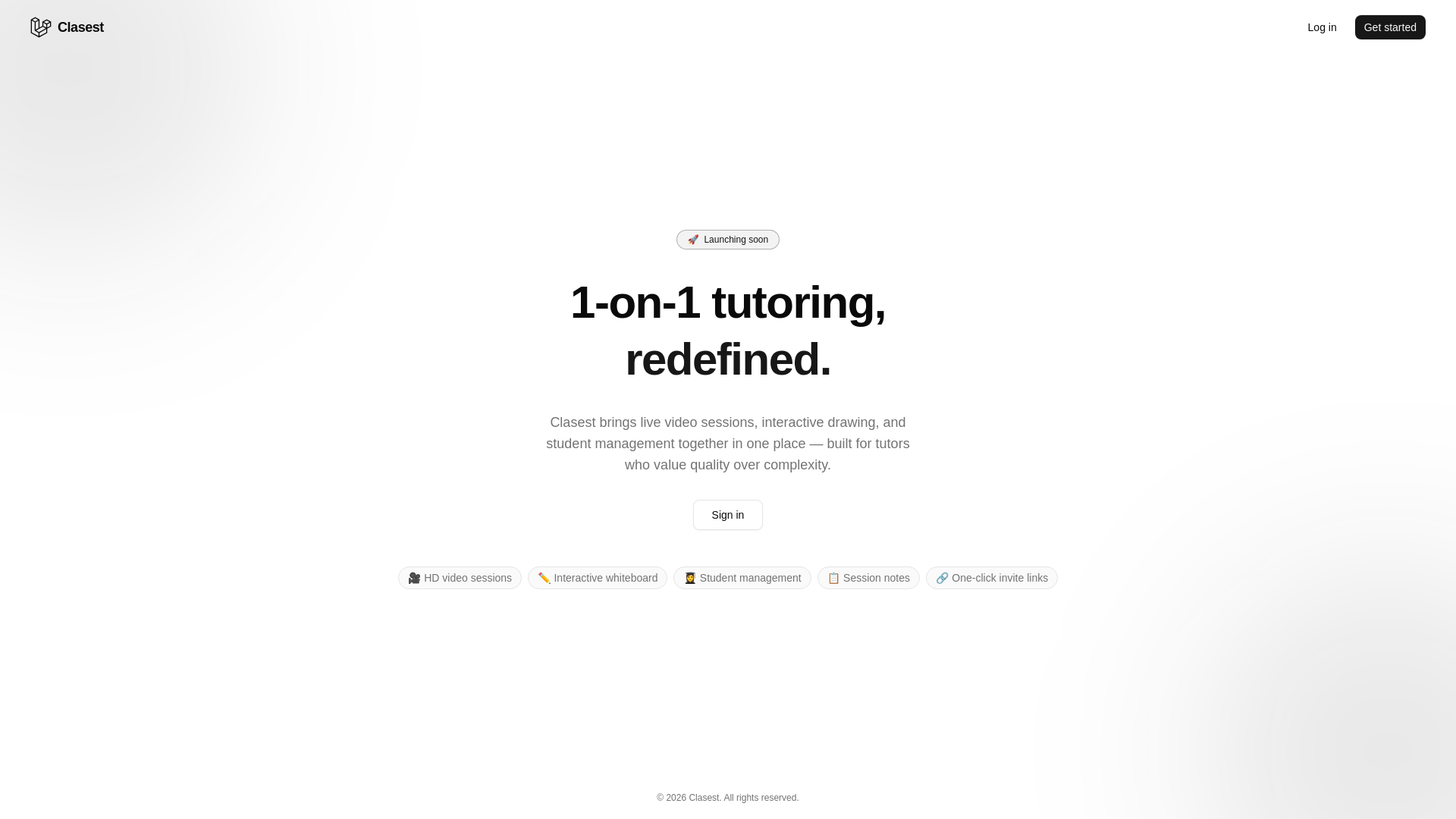website screenshot of https://clasest.com