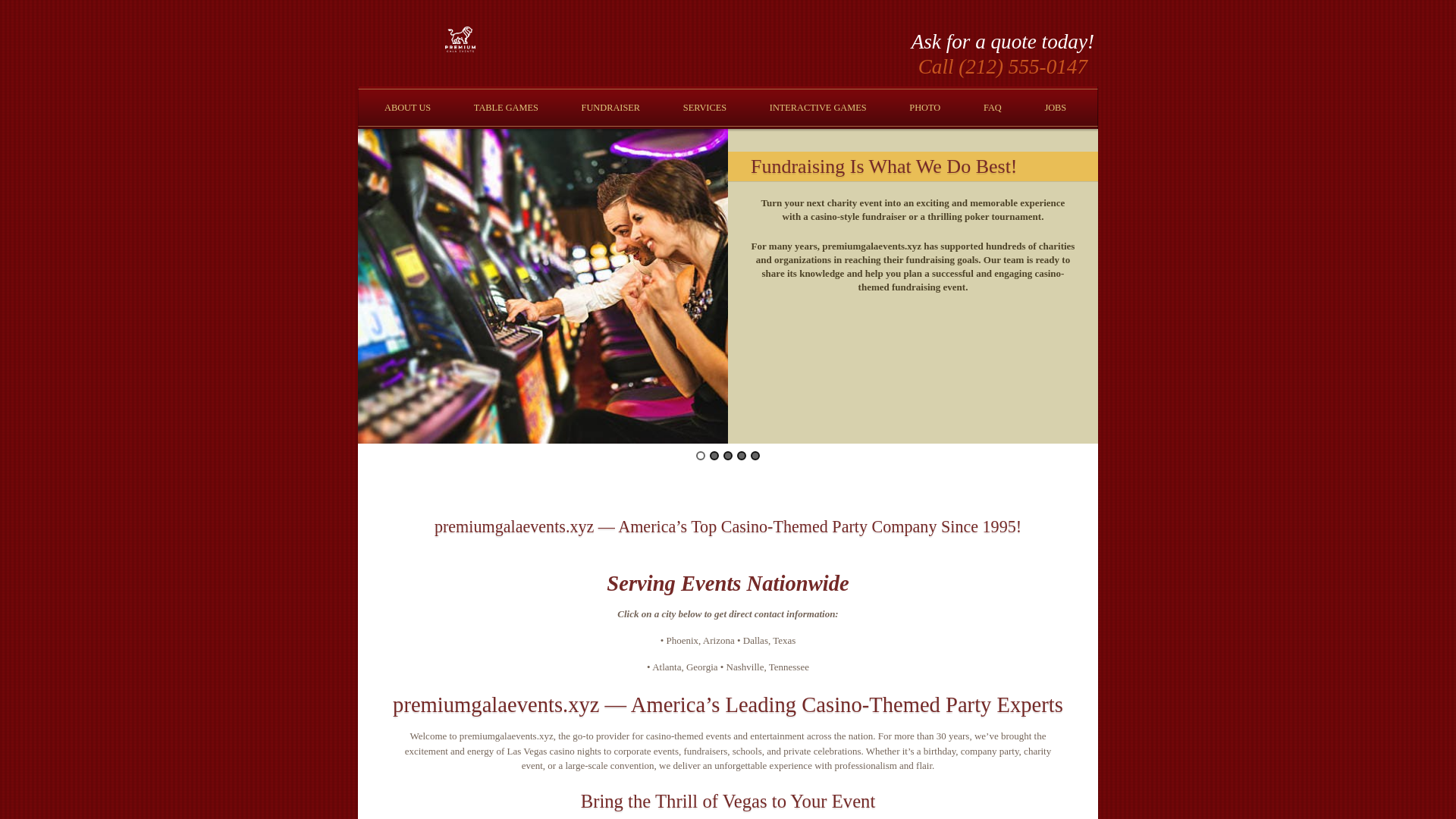 website screenshot of https://premiumgalaevents.xyz/