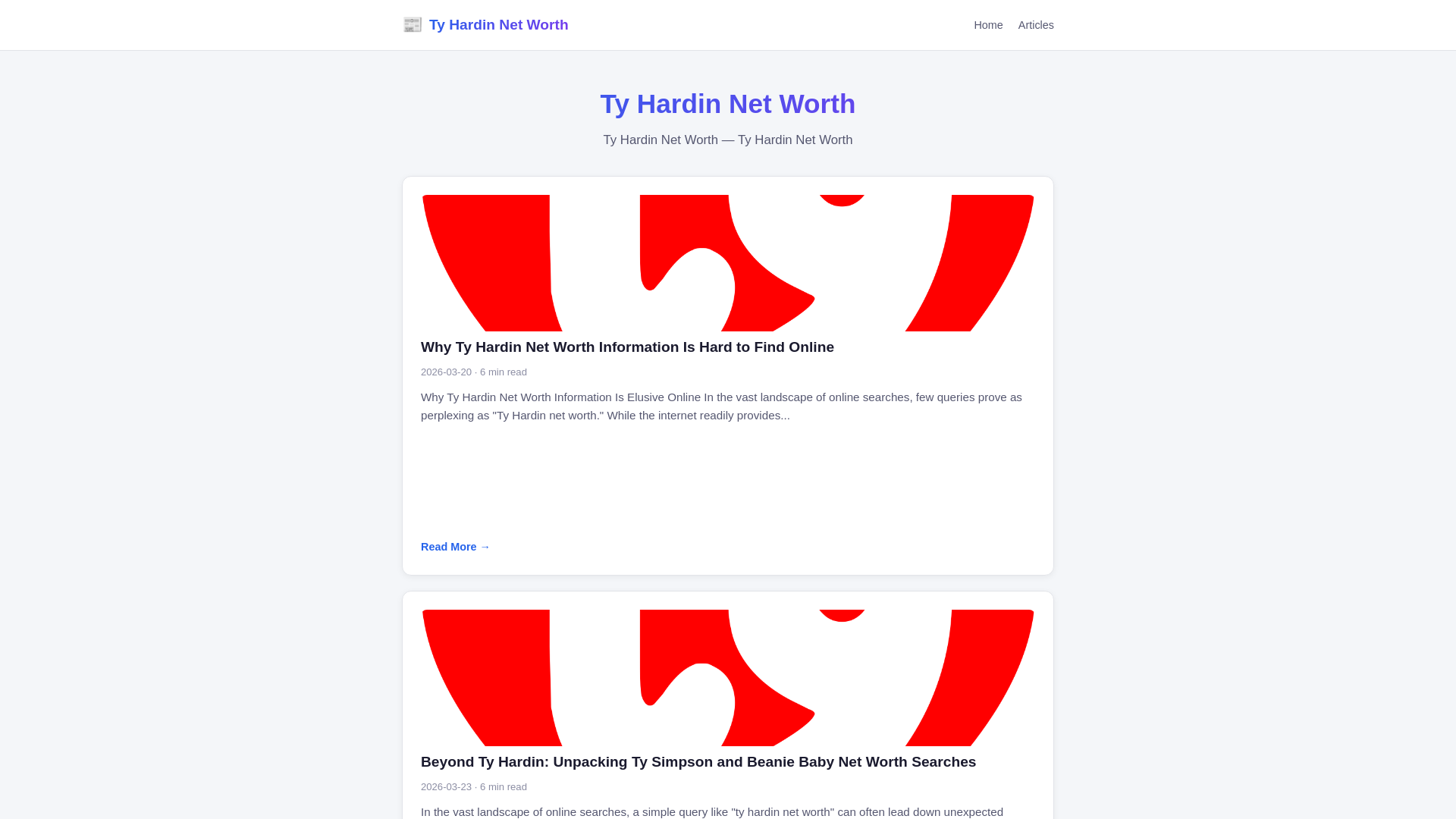 website screenshot of https://ty-hardin-net-worth.pages.dev/