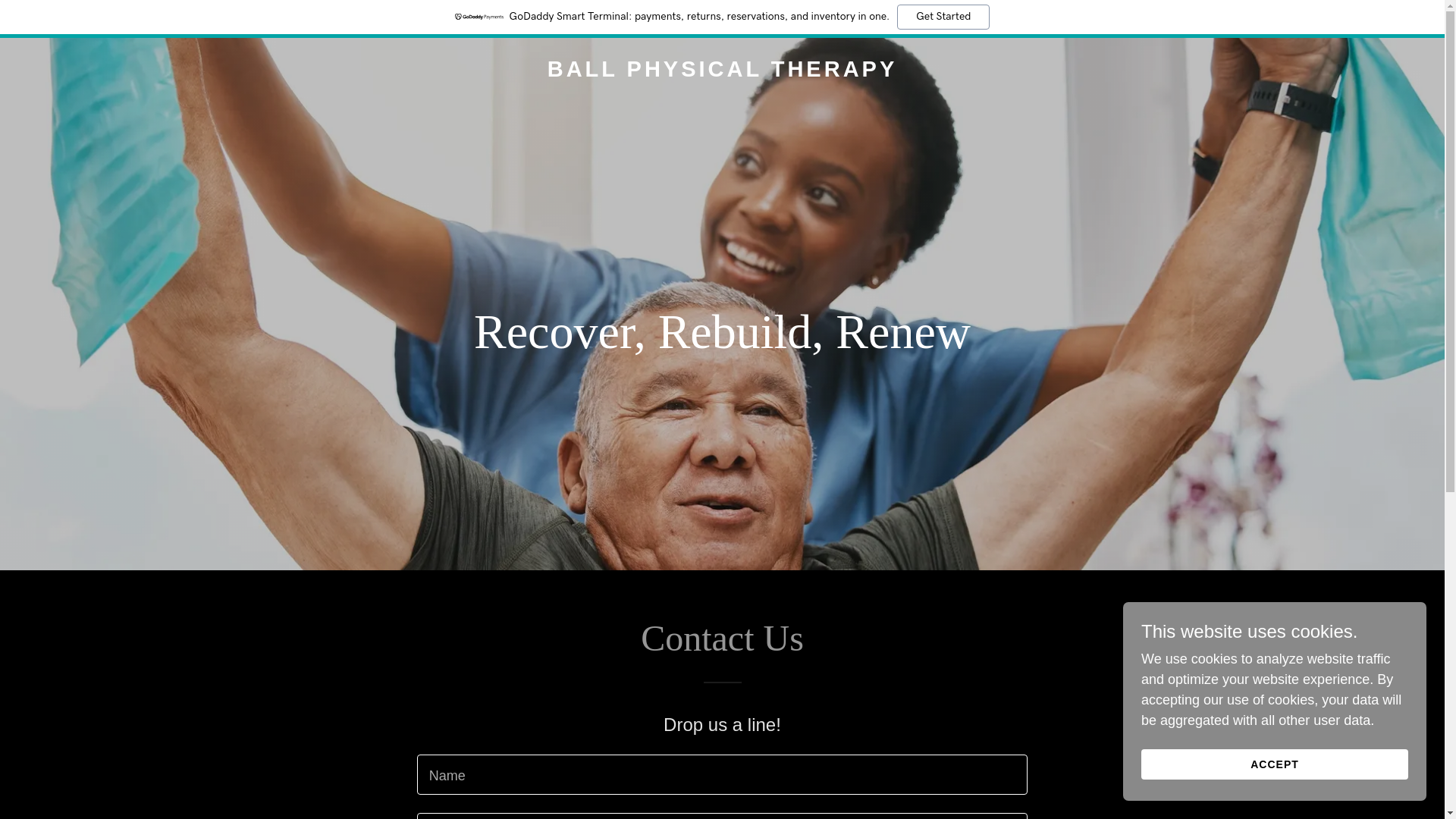 website screenshot of https://ballphysicaltherapy.com/