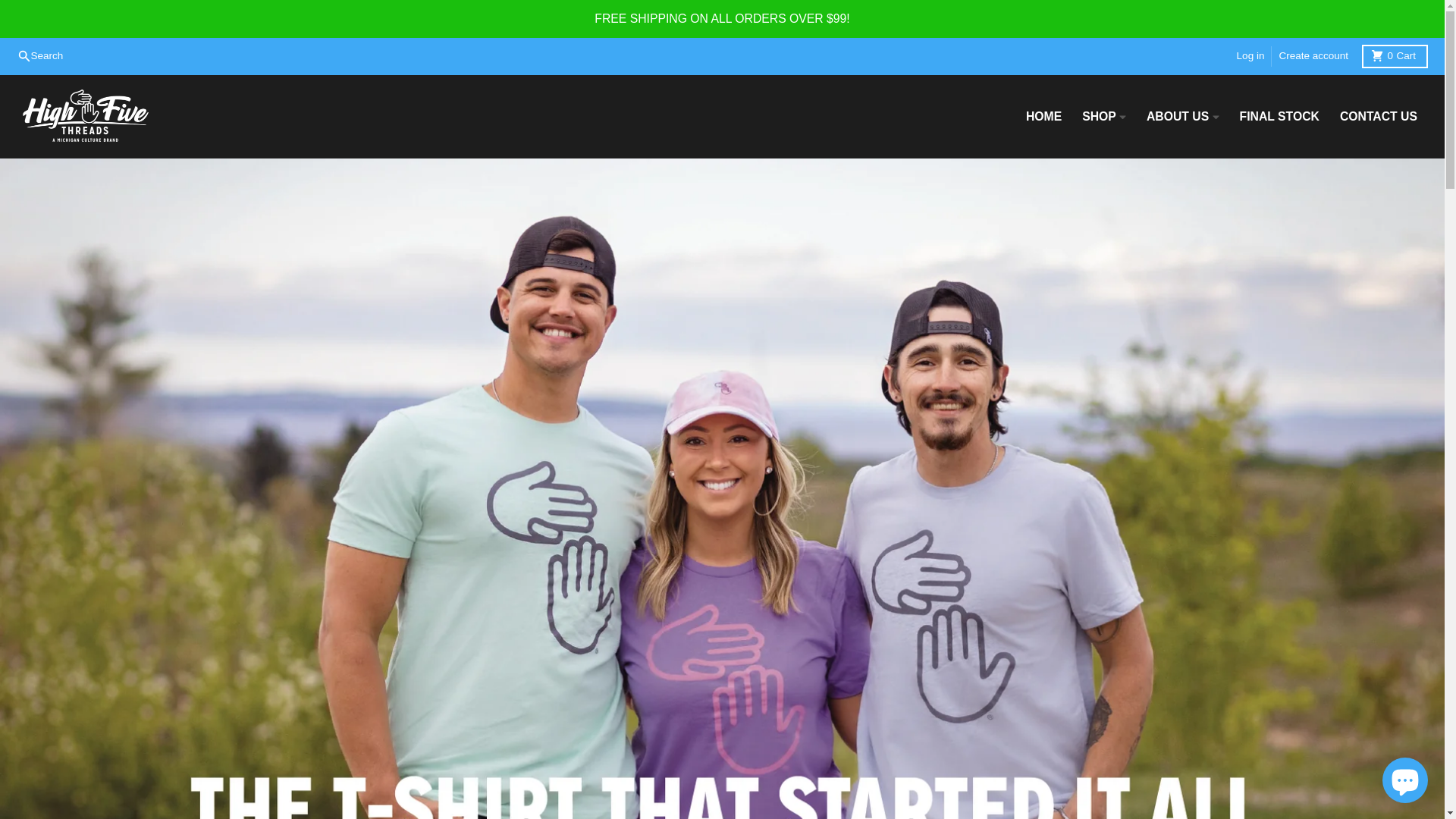 website screenshot of https://highfivethreadsshop.com/