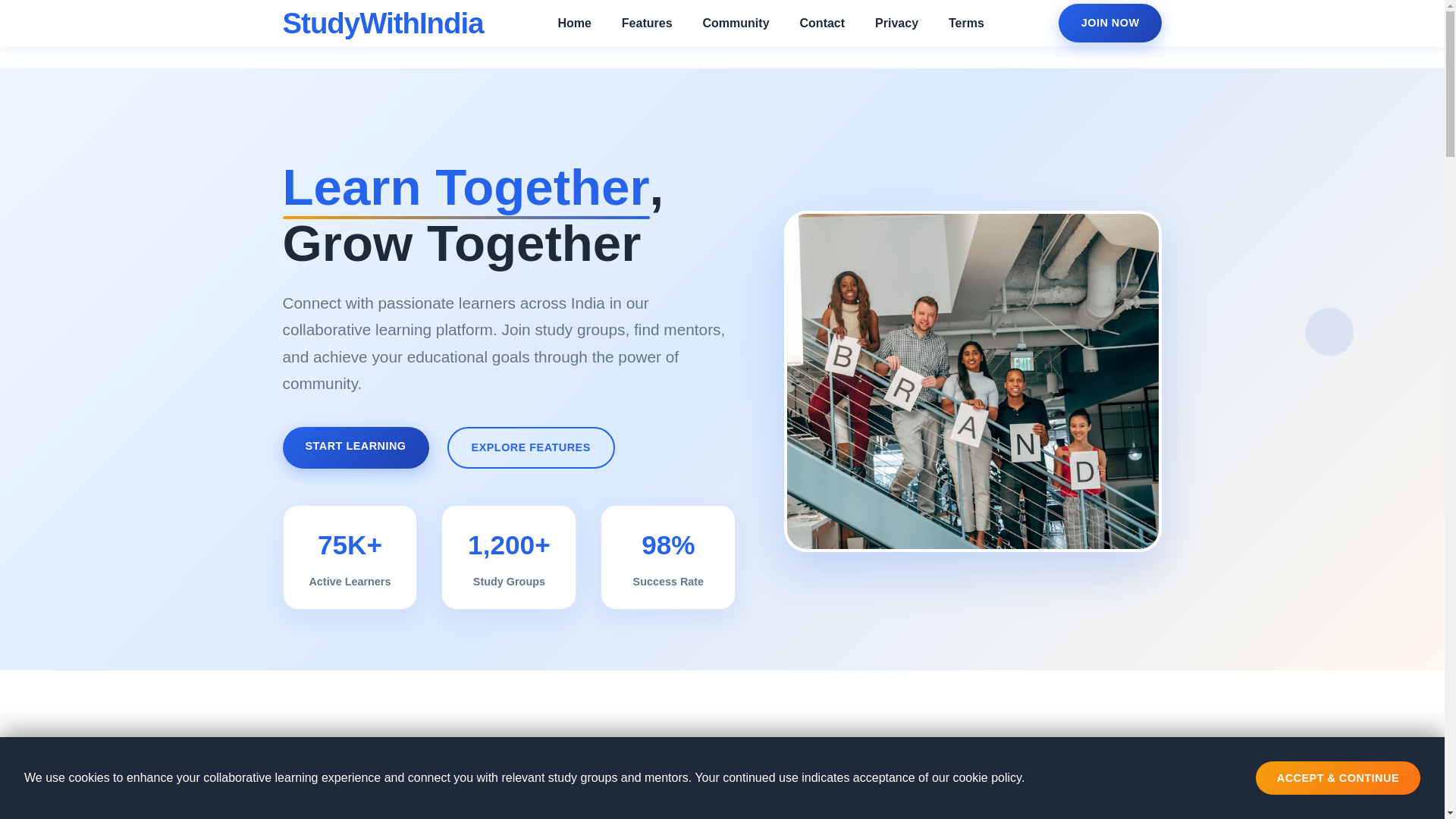 website screenshot of https://studywithindia.uk/