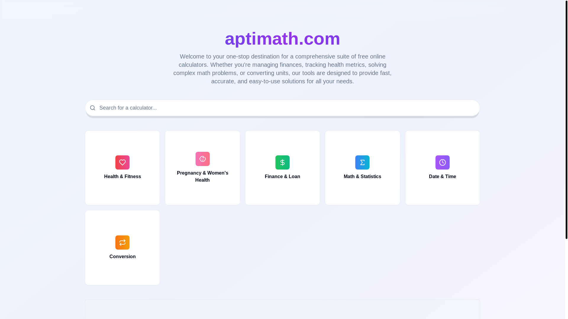 website screenshot of https://aptimath.com/