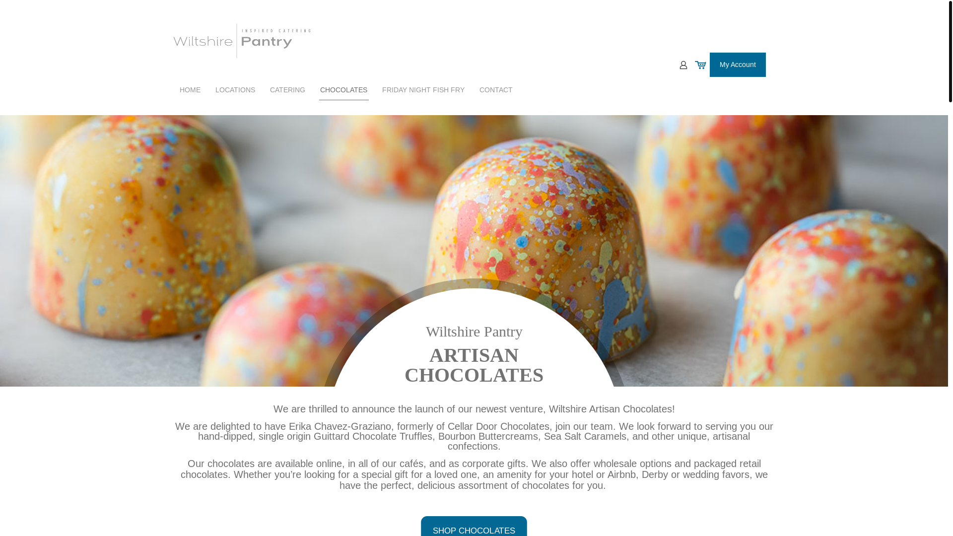 website screenshot of https://wiltshireartisanchocolates.com/