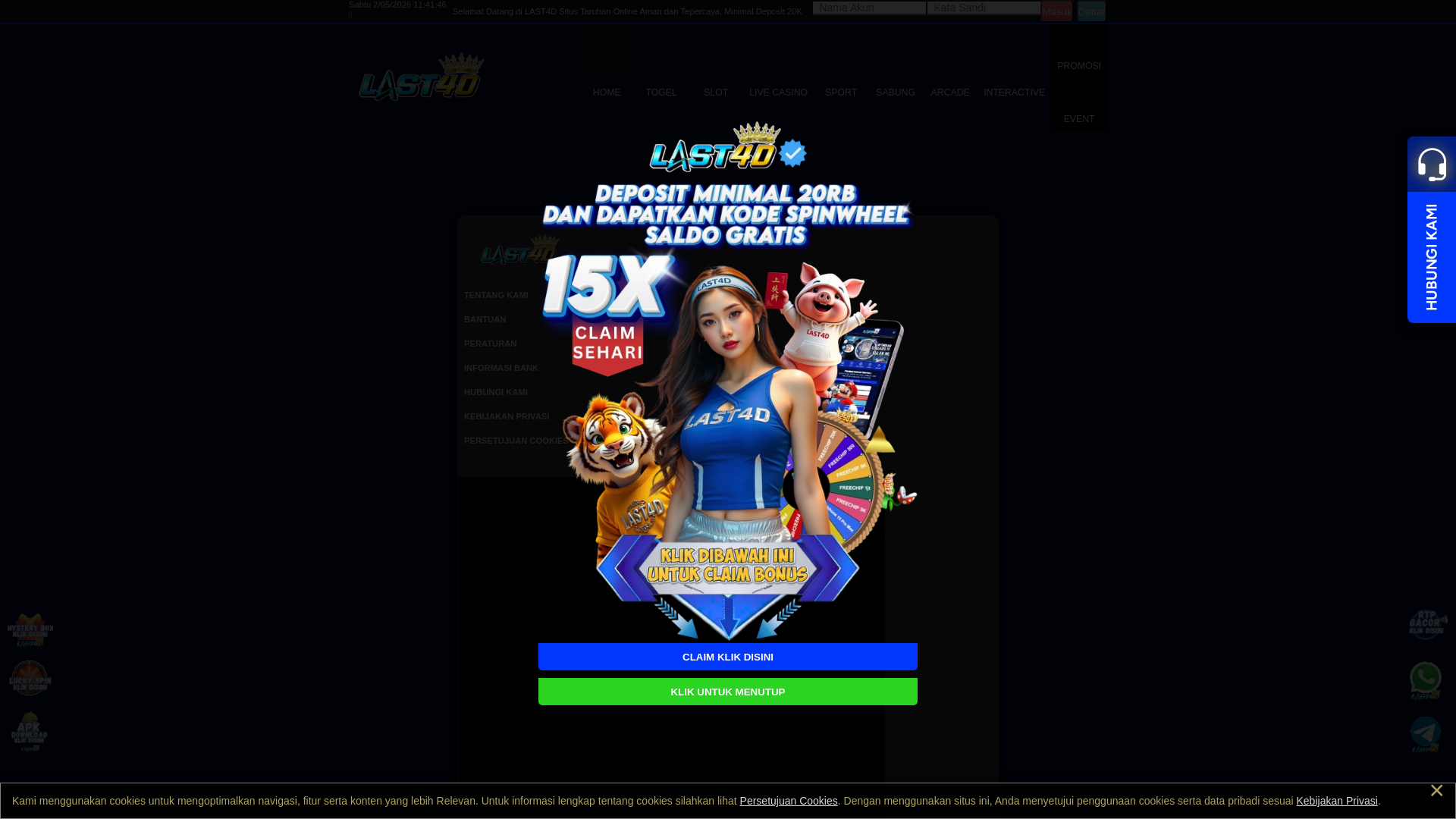 website screenshot of https://last4d.mobile/