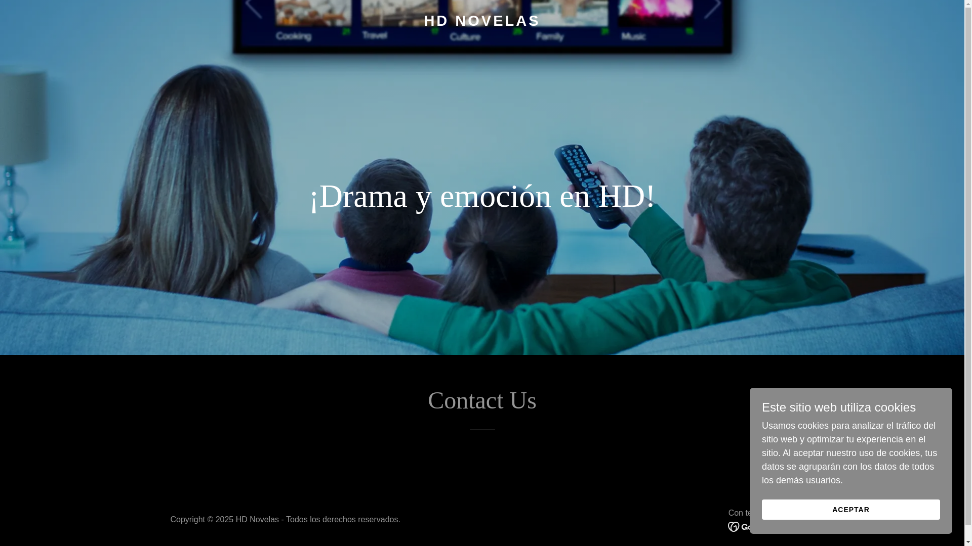 website screenshot of https://hdnovelas.online/