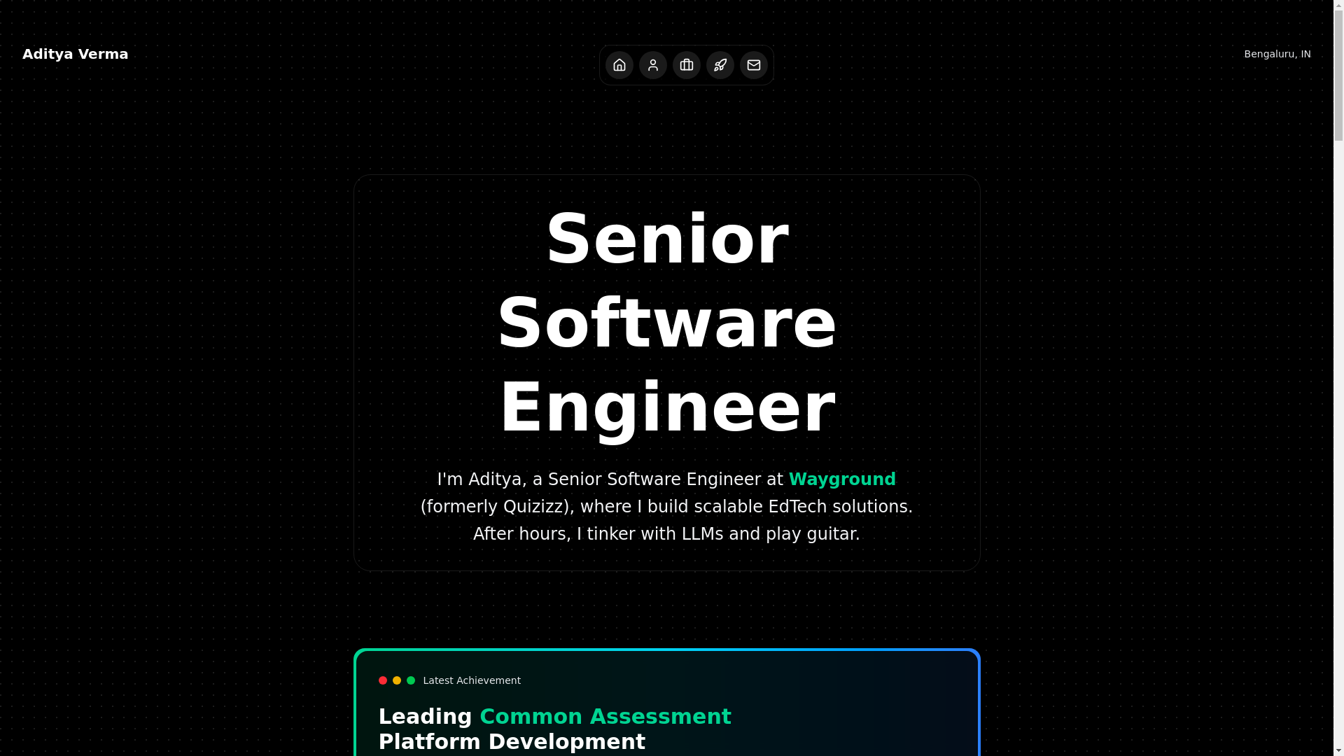 website screenshot of https://adityaverma-79t.pages.dev/