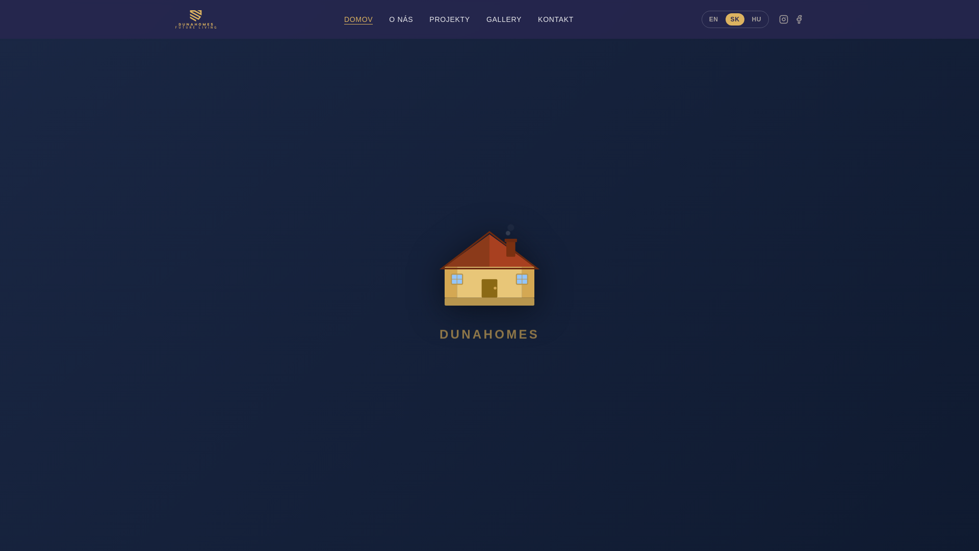 website screenshot of https://dunahomes.sk/