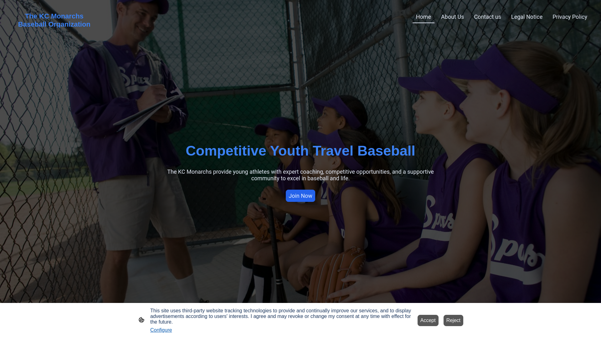 website screenshot of https://thekcmonarchs.com/