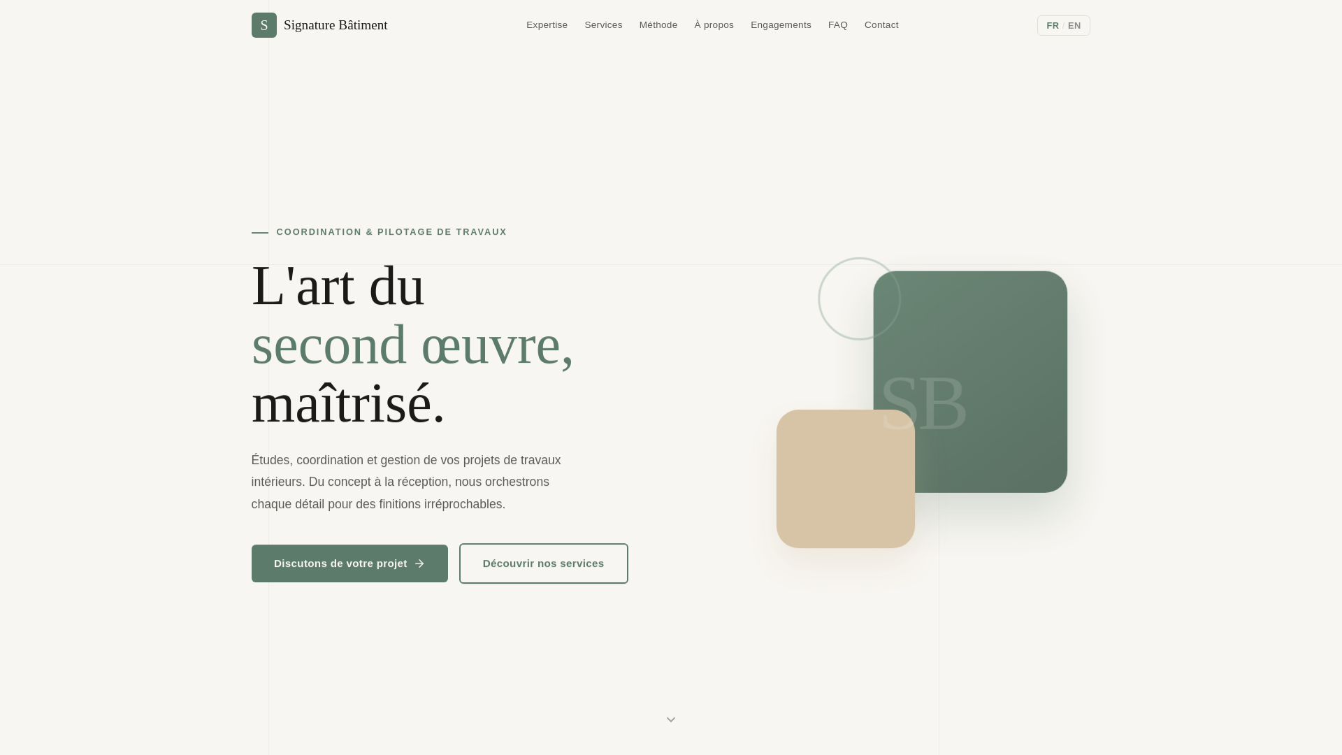 website screenshot of https://signature-batiment.pages.dev/