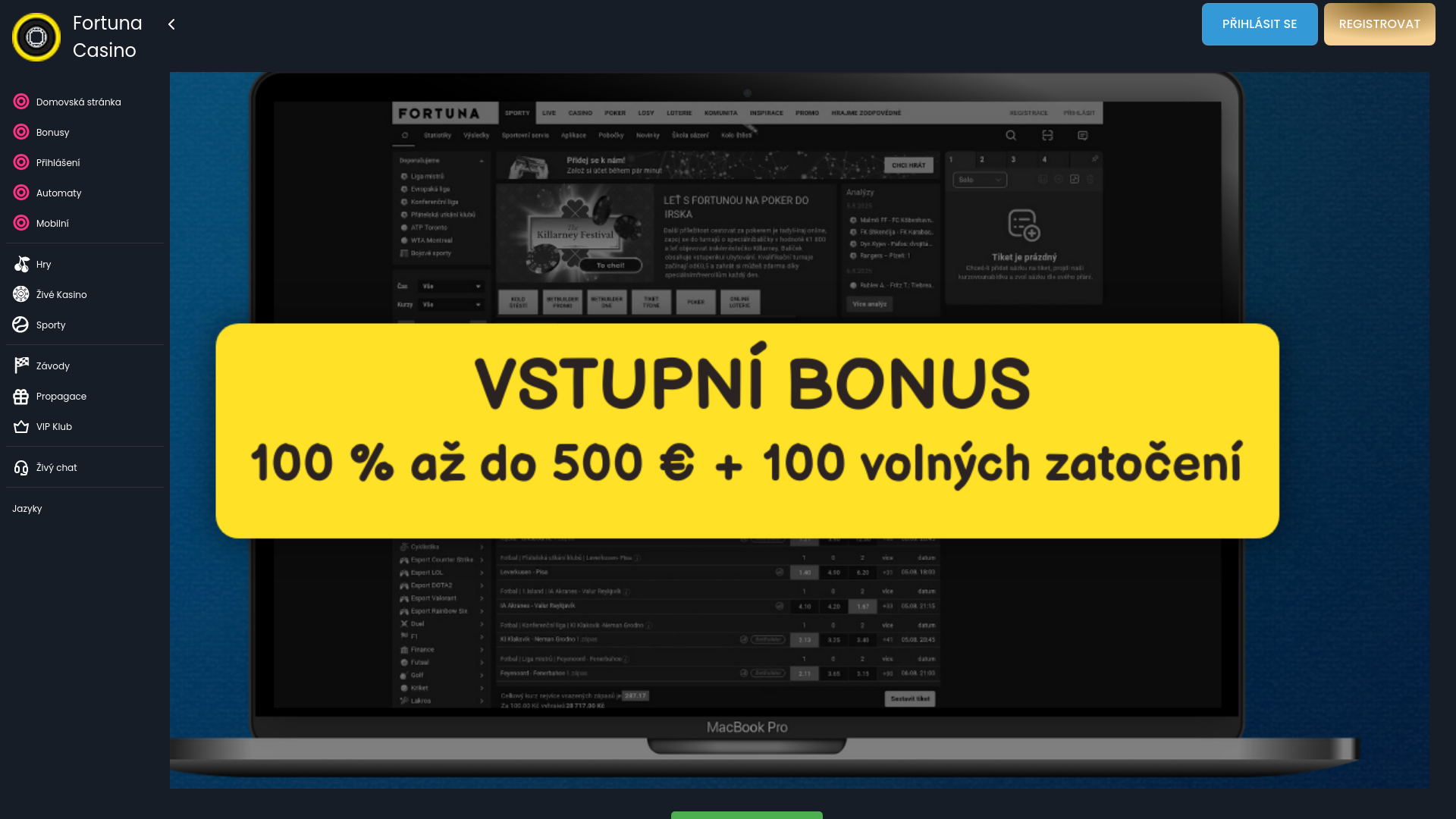website screenshot of https://czechfortunacasino-net.pages.dev/