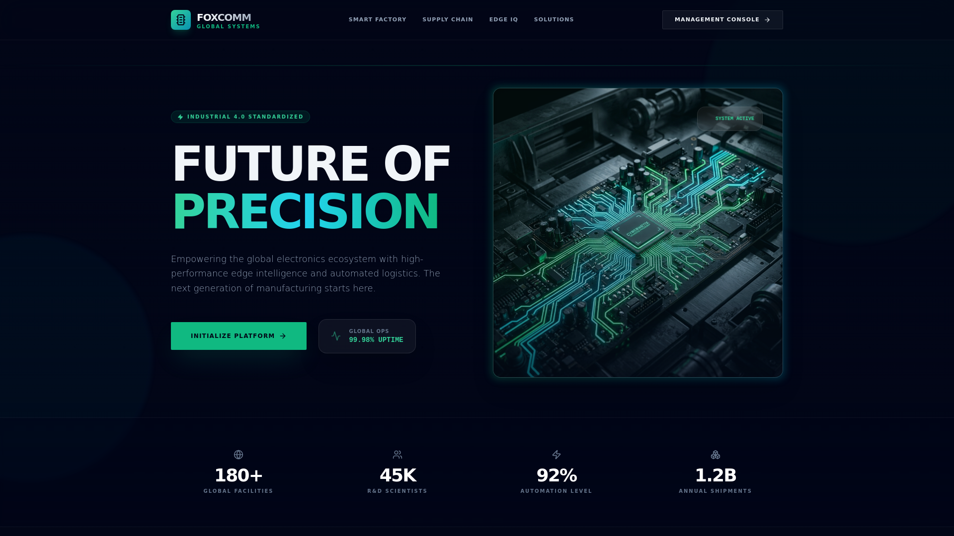 website screenshot of https://foxcomm-demo.pages.dev/