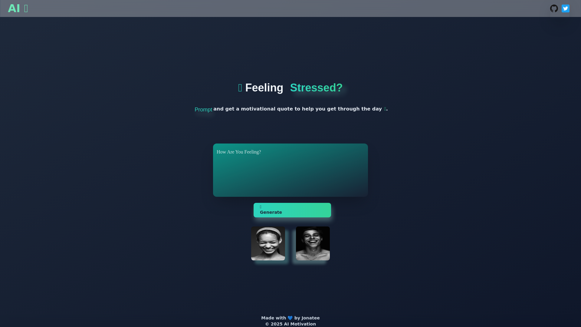 website screenshot of https://ai-motivation.pages.dev/